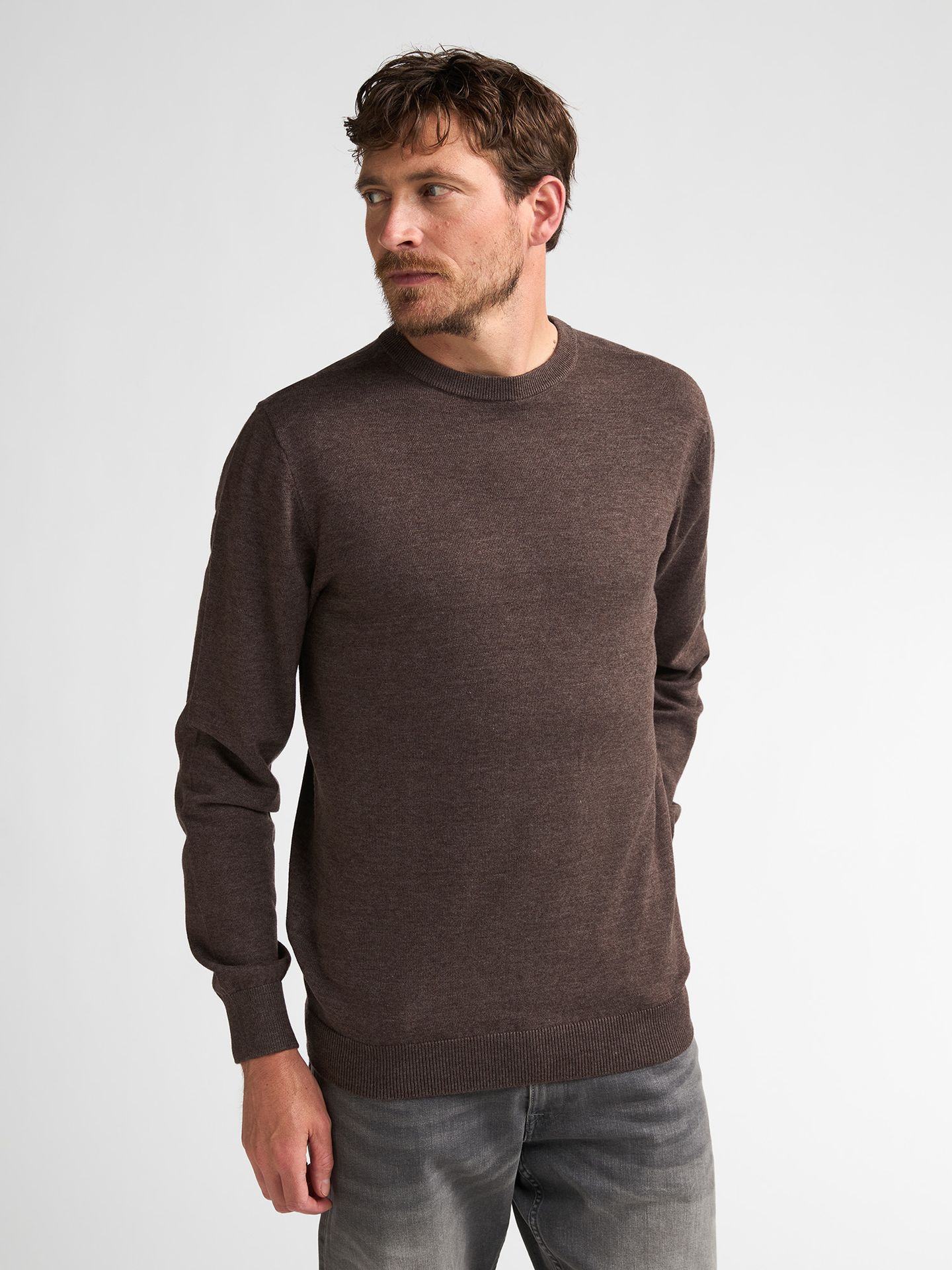 Petrol Industries Men Knitwear Round Neck Basic 7156 Cedar Brown 00119740-EKA26002700000198