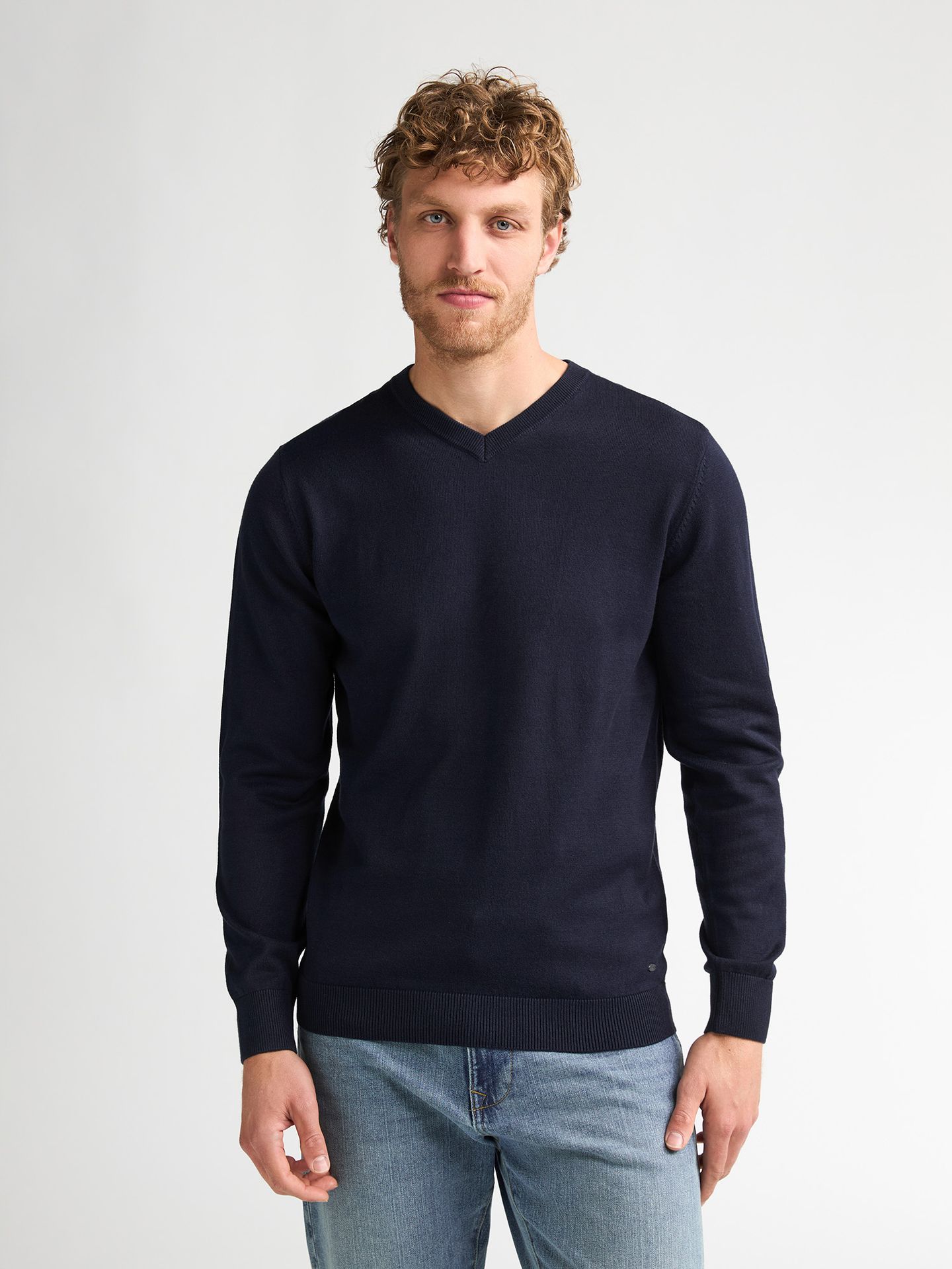 Petrol Industries Men Knitwear V-Neck Basic 5178 navy blue 00119741-EKA26002700000114