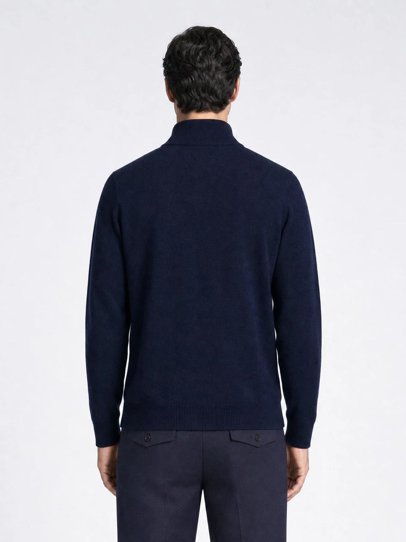 Indigold Men Knitwear Collar 5211 Indigold Navy 2900169053061