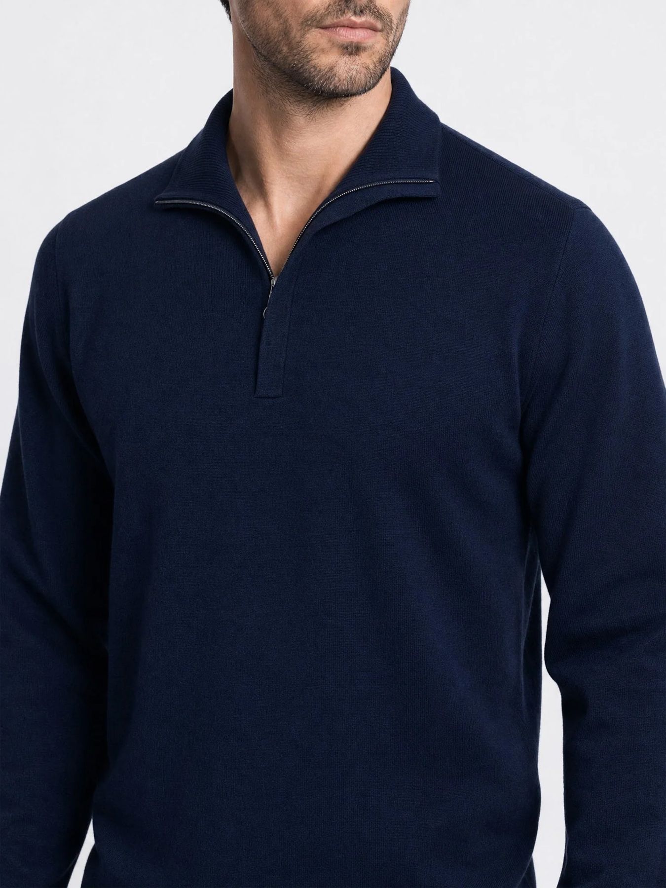 Indigold Men Knitwear Collar 5211 Indigold Navy 2900169053061