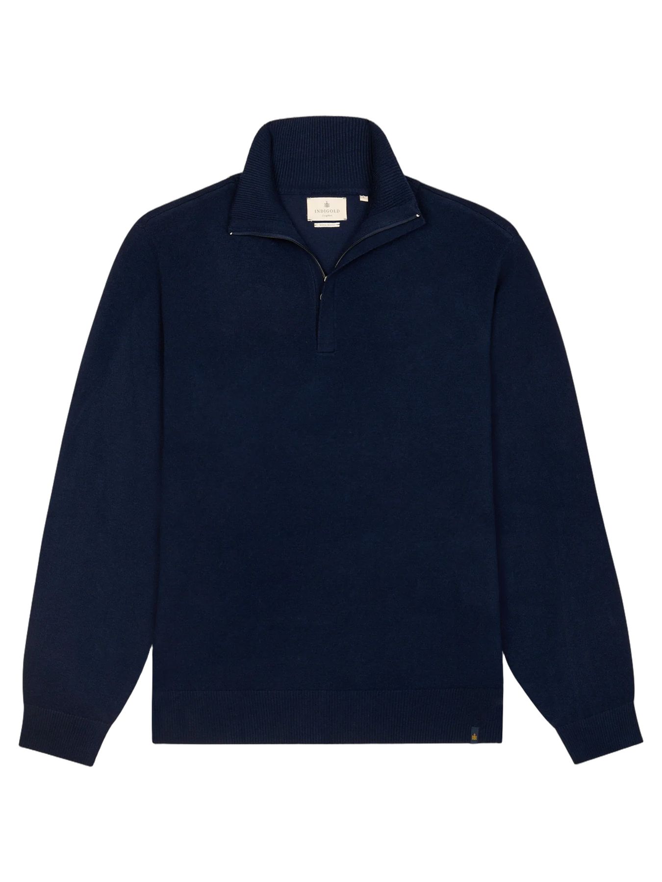 Indigold Men Knitwear Collar 5211 Indigold Navy 2900169053061