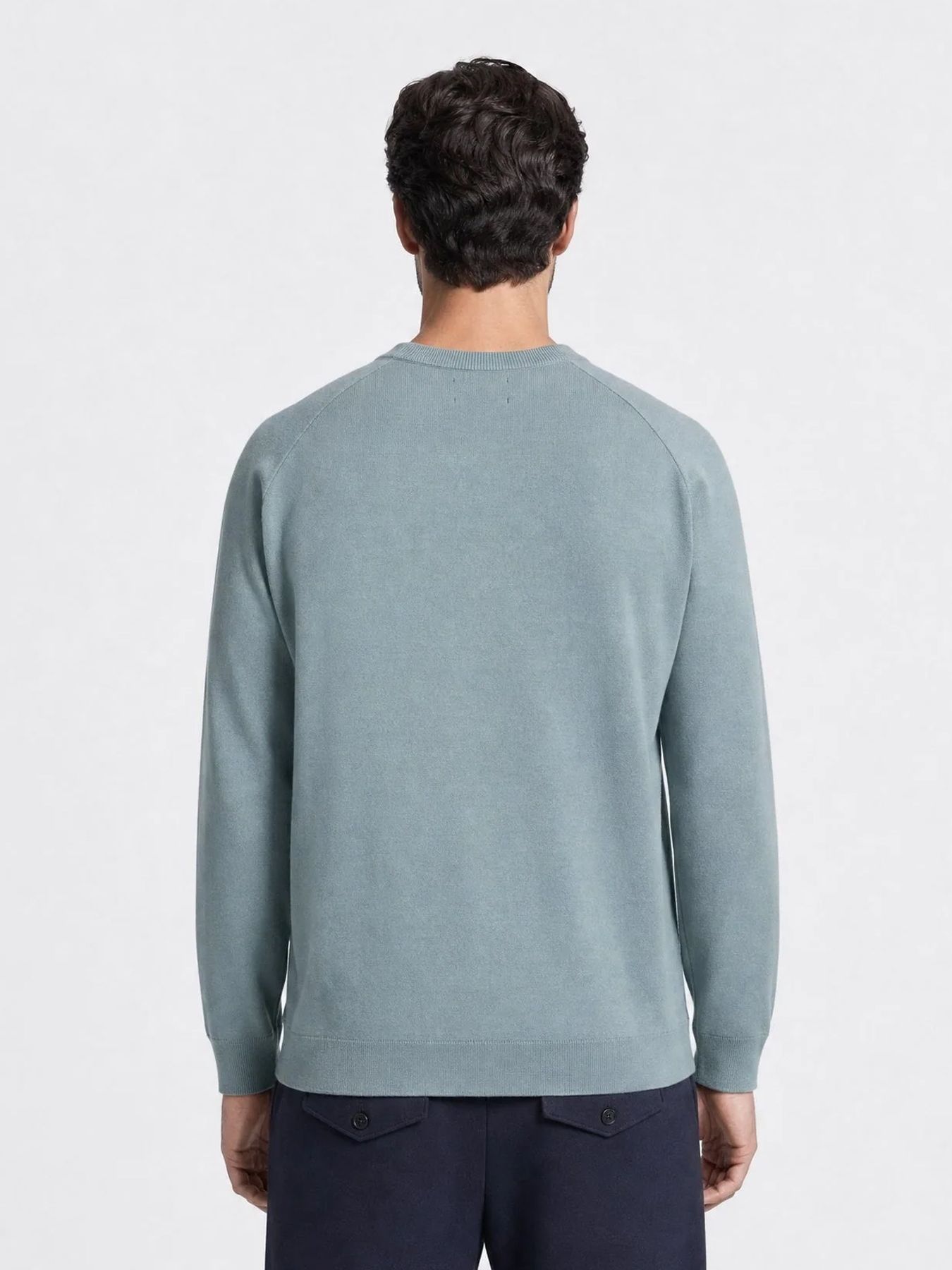 Indigold Men Knitwear Round Neck Basic 6189 Stormy Sea 2900169056048