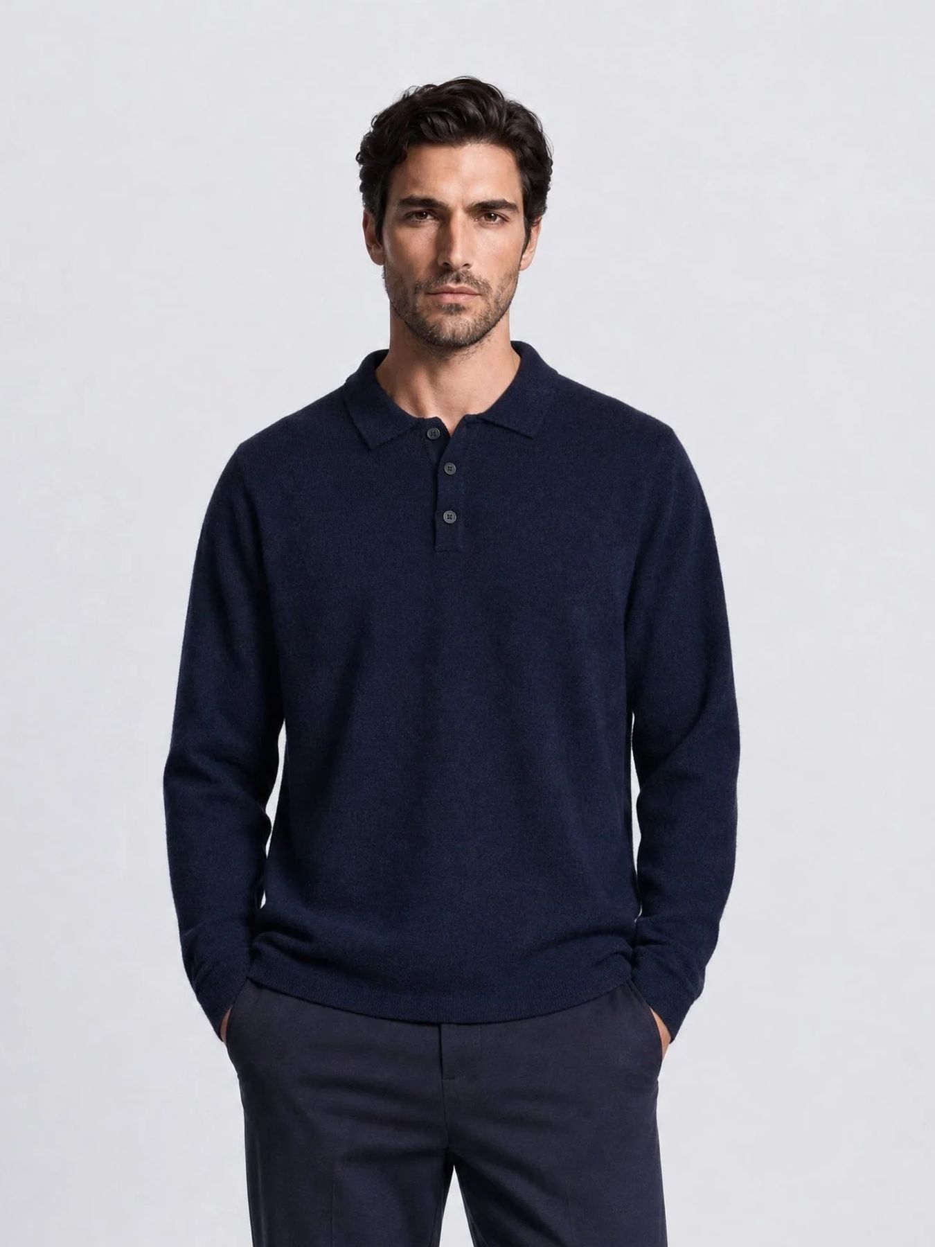 Indigold Men Knitwear Polo 5211 Indigold Navy 00119745-EKA26002700000199