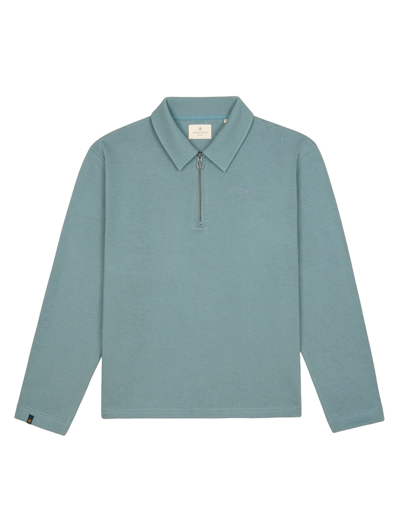 Indigold Men Sweater Collar 6189 Stormy Sea 2900169058073