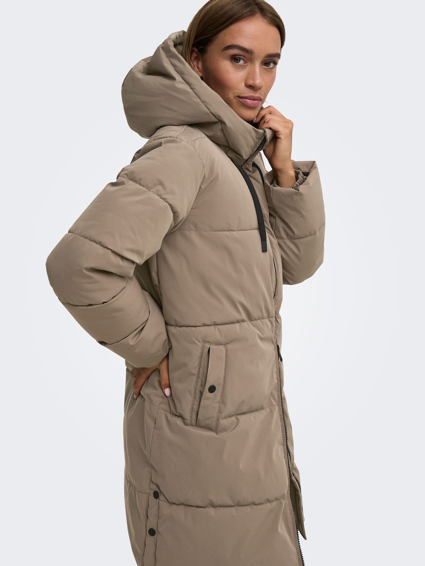 JDY JDYBLAIR LONG HOOD PUFFER OTW SIJ N Walnut/W. Melange 2900169067068