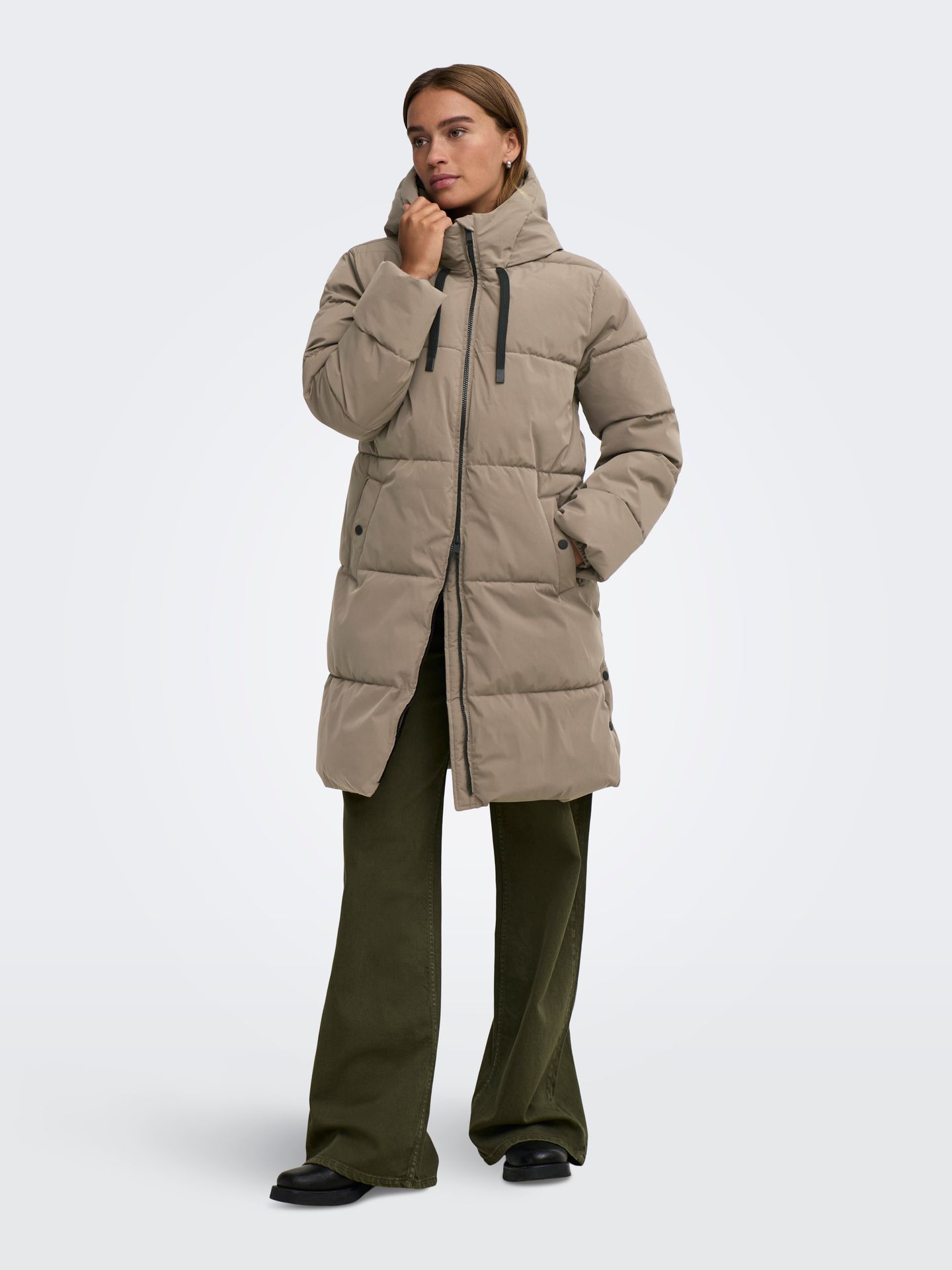 JDY JDYBLAIR LONG HOOD PUFFER OTW SIJ N Walnut/W. Melange 2900169067068