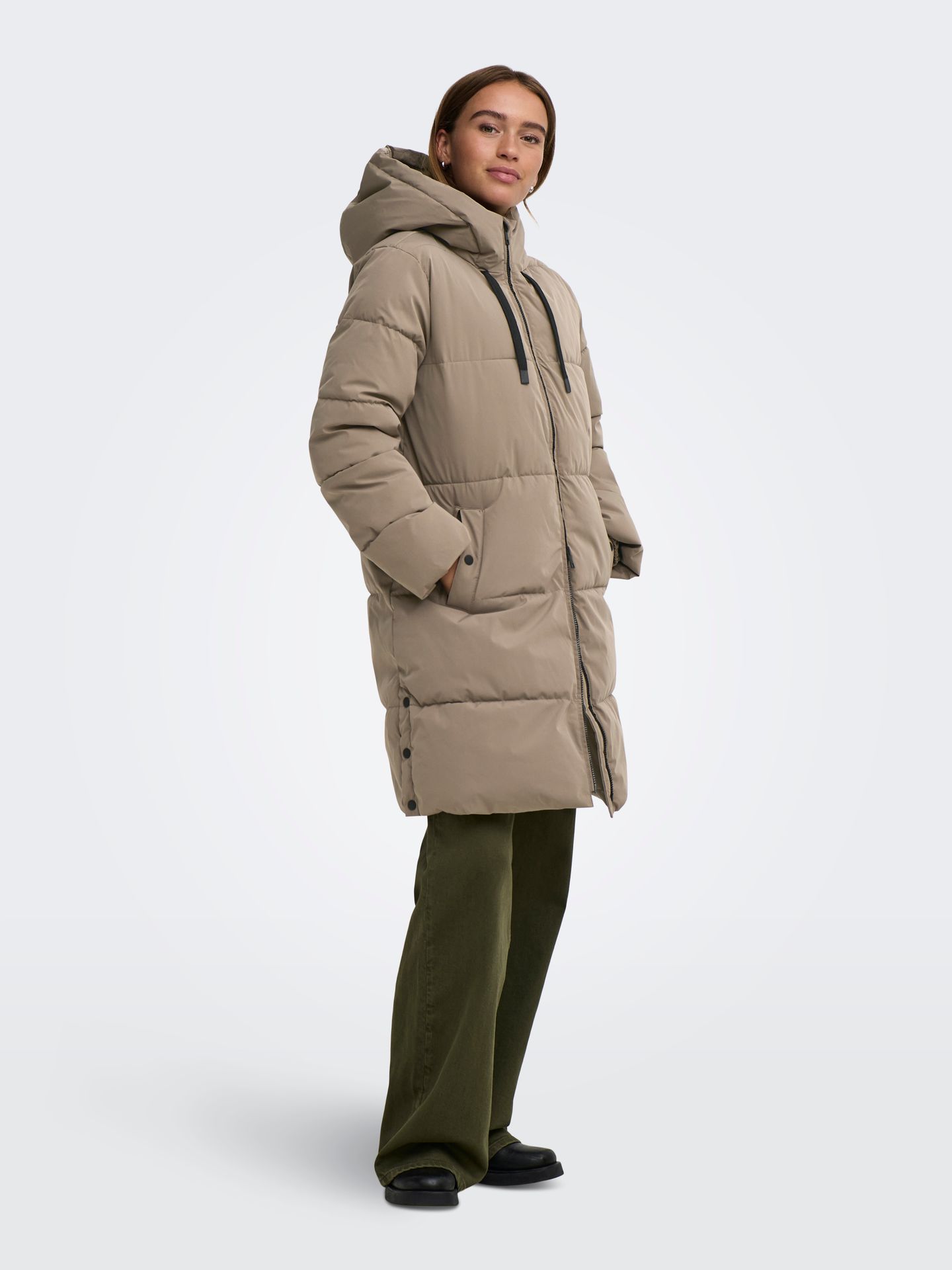 JDY JDYBLAIR LONG HOOD PUFFER OTW SIJ N Walnut/W. Melange 2900169067068