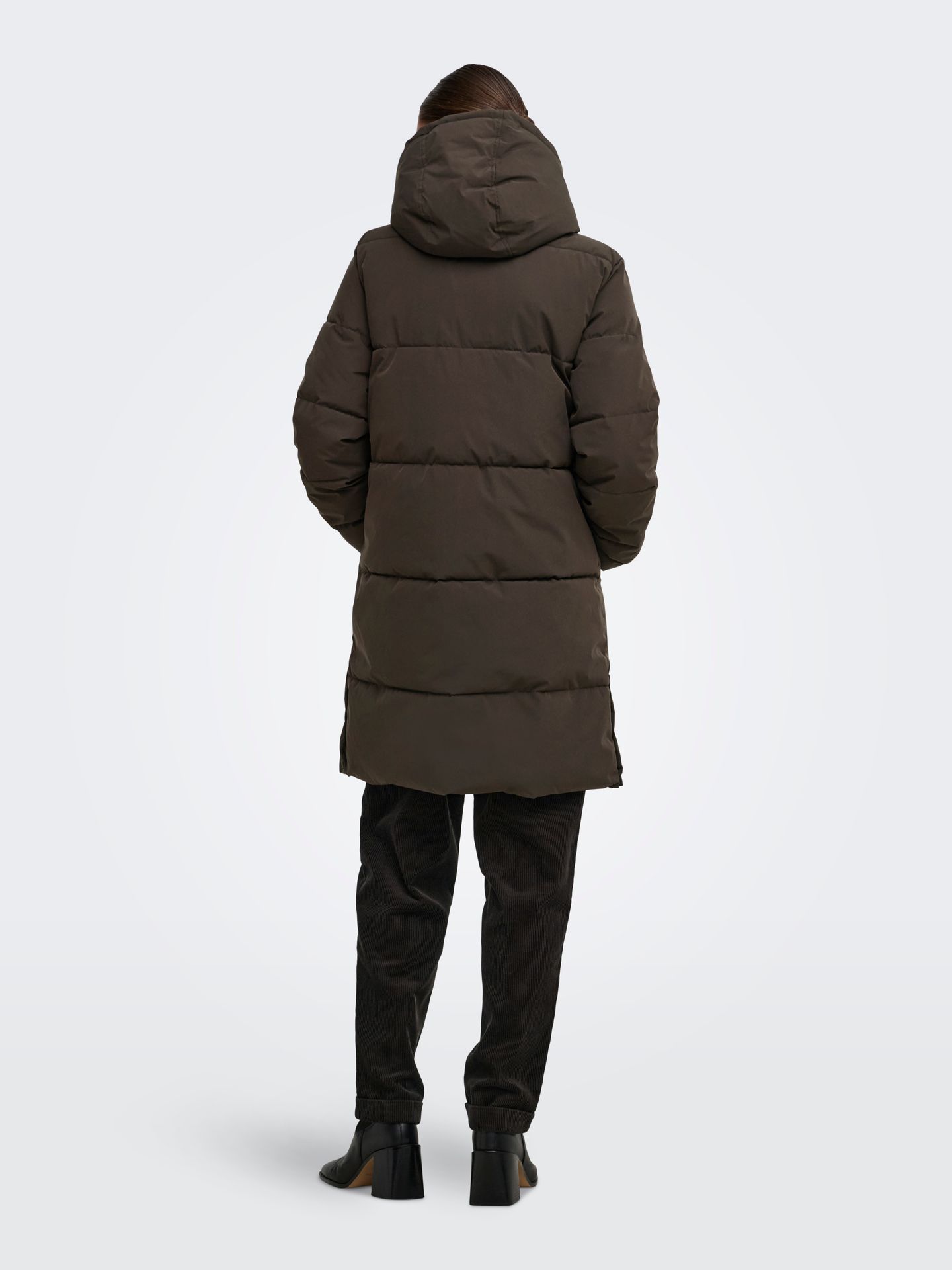 JDY JDYBLAIR LONG HOOD PUFFER OTW SIJ N Chocolate Torte/CLOUD DANCER 2900169064067