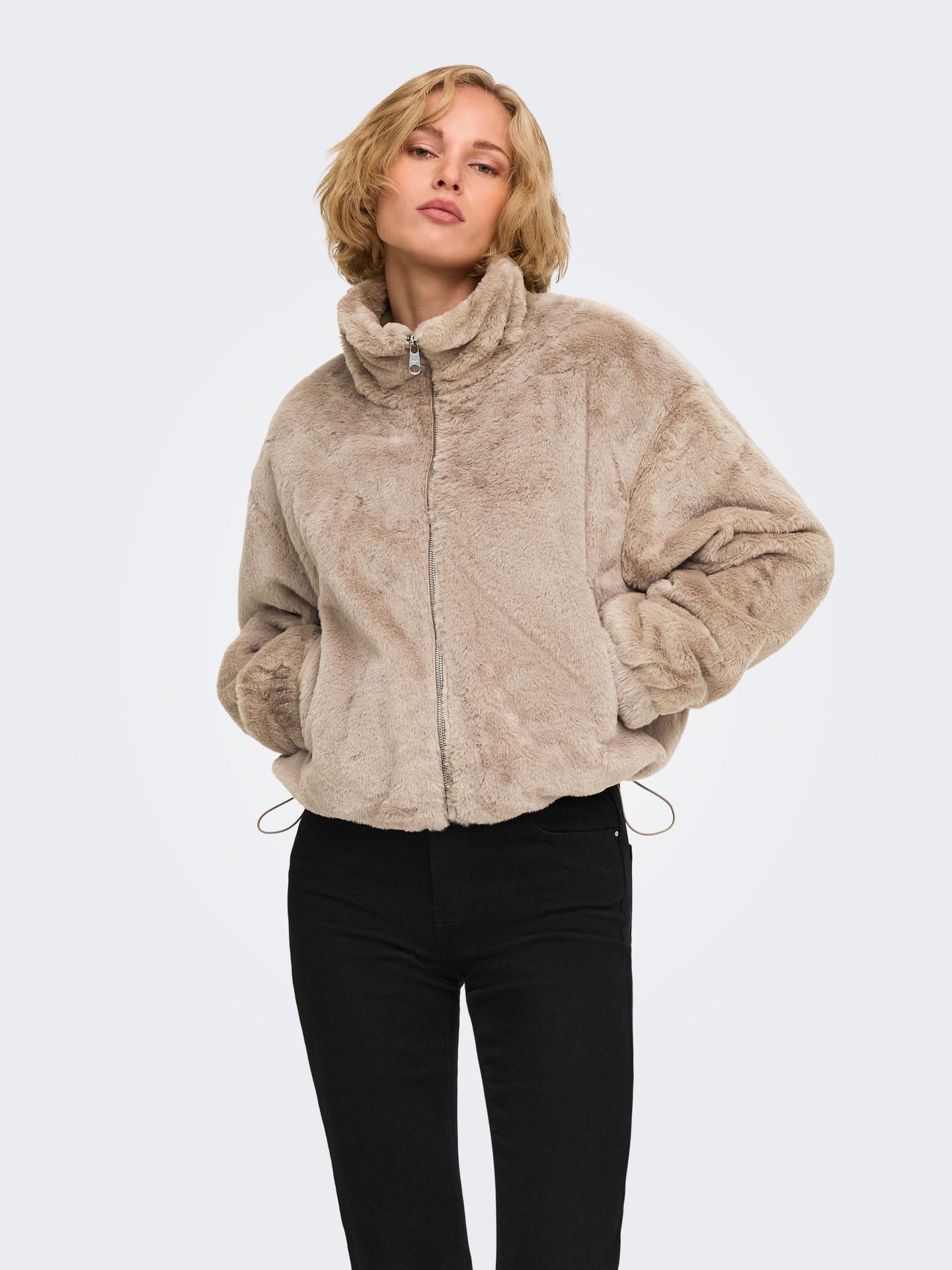 Only ONLDANA SOL FAUX FUR JACKET CC OTW Silver Mink 2900169070044