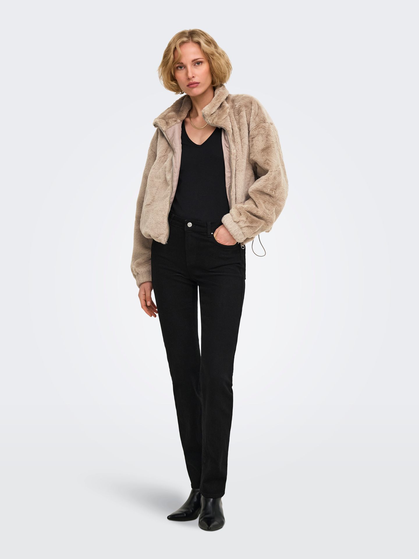 Only ONLDANA SOL FAUX FUR JACKET CC OTW Silver Mink 2900169070044