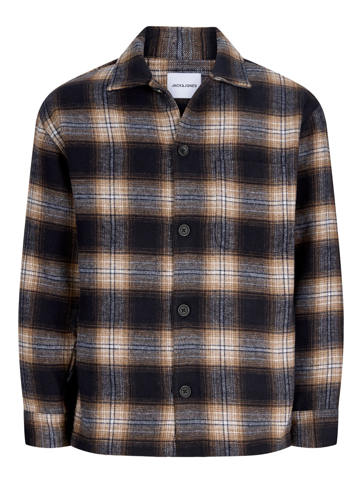Jack & Jones JJESOHO OLLIE OVERSHIRT LS SN Navy Blazer/AOP 00119753-EKA26011400000046