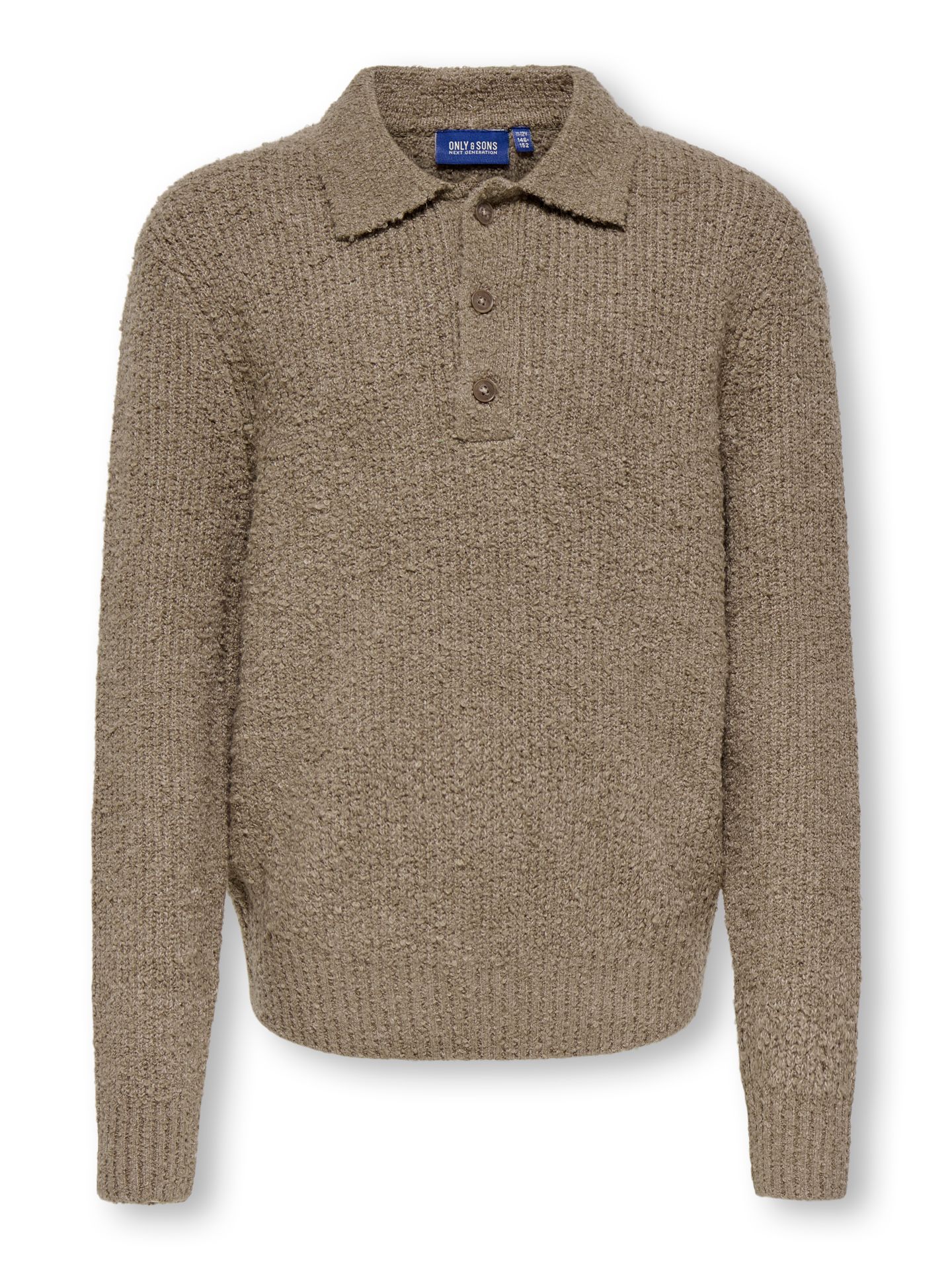 Only & Sons Junior OSJDALE RLX LS POLO KNIT Walnut 2900169072048