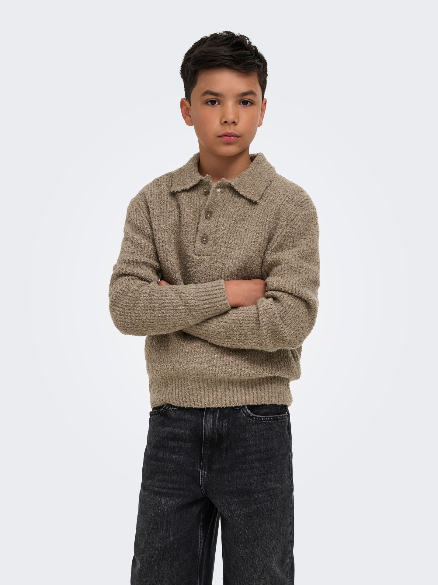 Only & Sons OSJDALE RLX LS POLO KNIT Walnut 00119754-EKA26011400003046