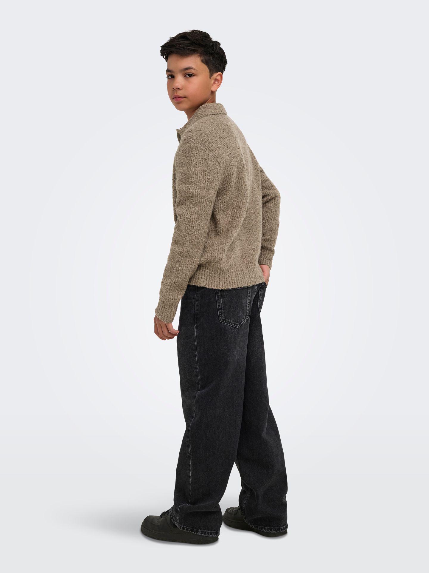 Only & Sons Junior OSJDALE RLX LS POLO KNIT Walnut 2900169072048