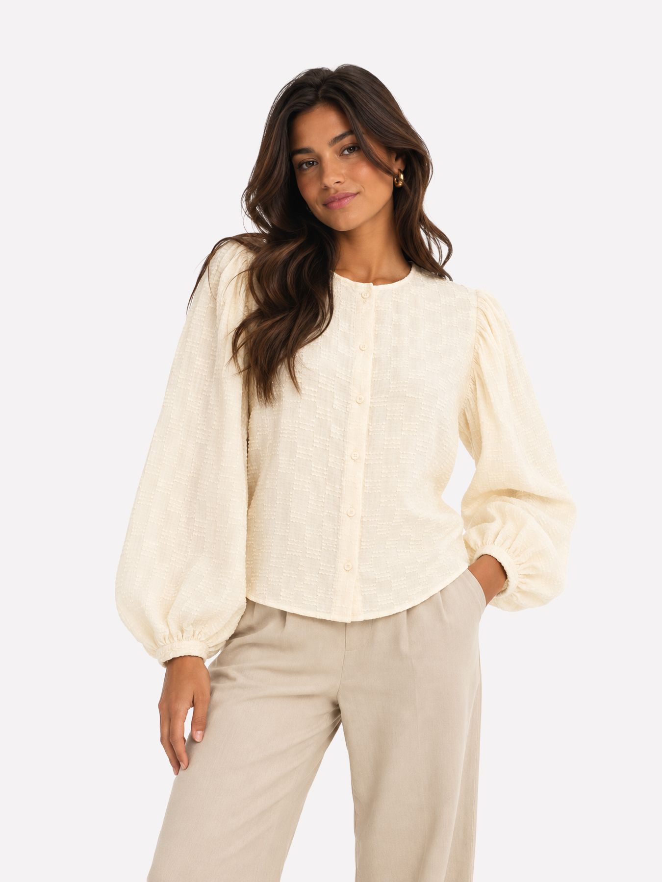Vero Moda VMMYLA L/S SHIRT WVN BTQ Birch 00119755-EKA26011400000114