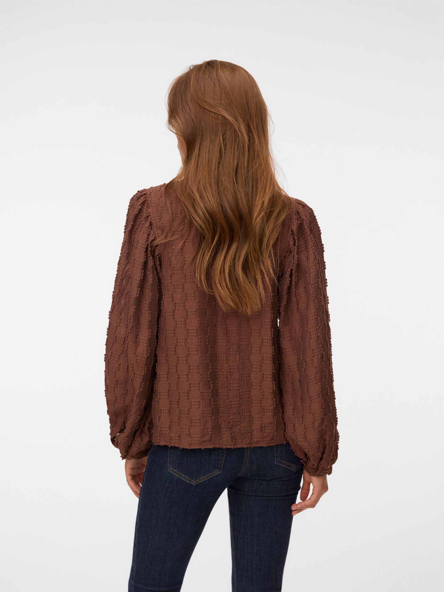 Vero Moda VMMYLA L/S SHIRT WVN BTQ Cocoa Brown 2900169075049