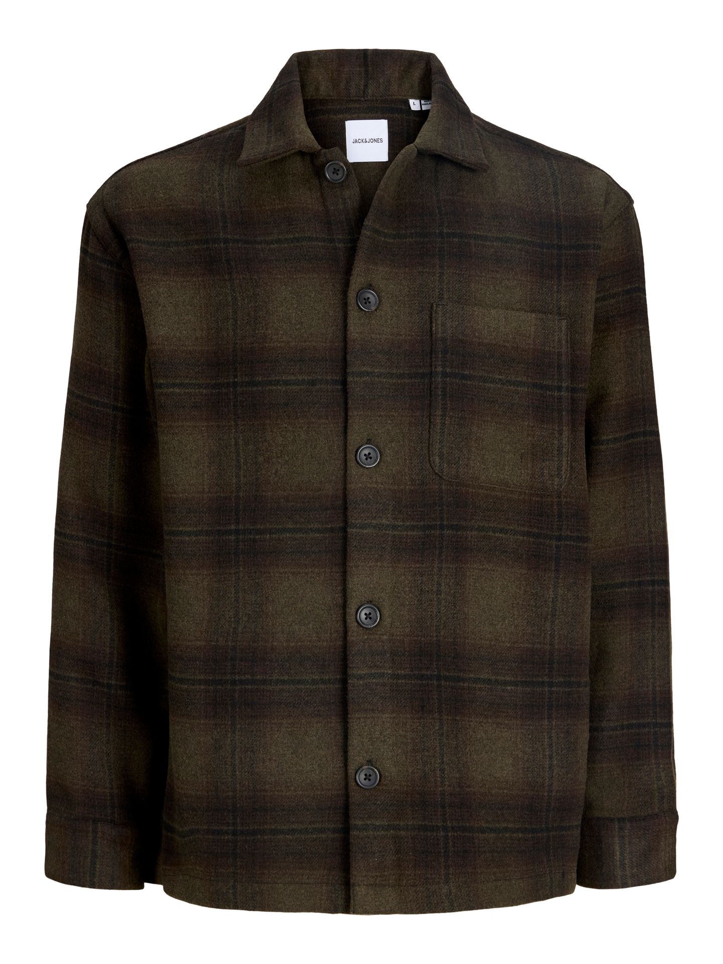Jack & Jones JJESOHO OLLIE OVERSHIRT LS SN JNR Olive Night/Melange 00119756-EKA26011400000641
