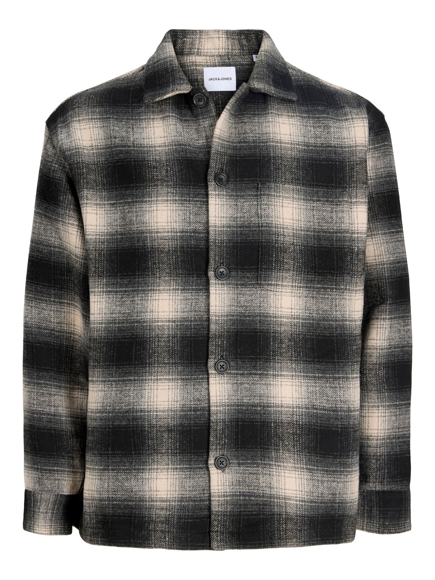 Jack & Jones JJESOHO OLLIE OVERSHIRT LS SN JNR Asphalt/BLACK BLOCKING 00119756-EKA26011400002518