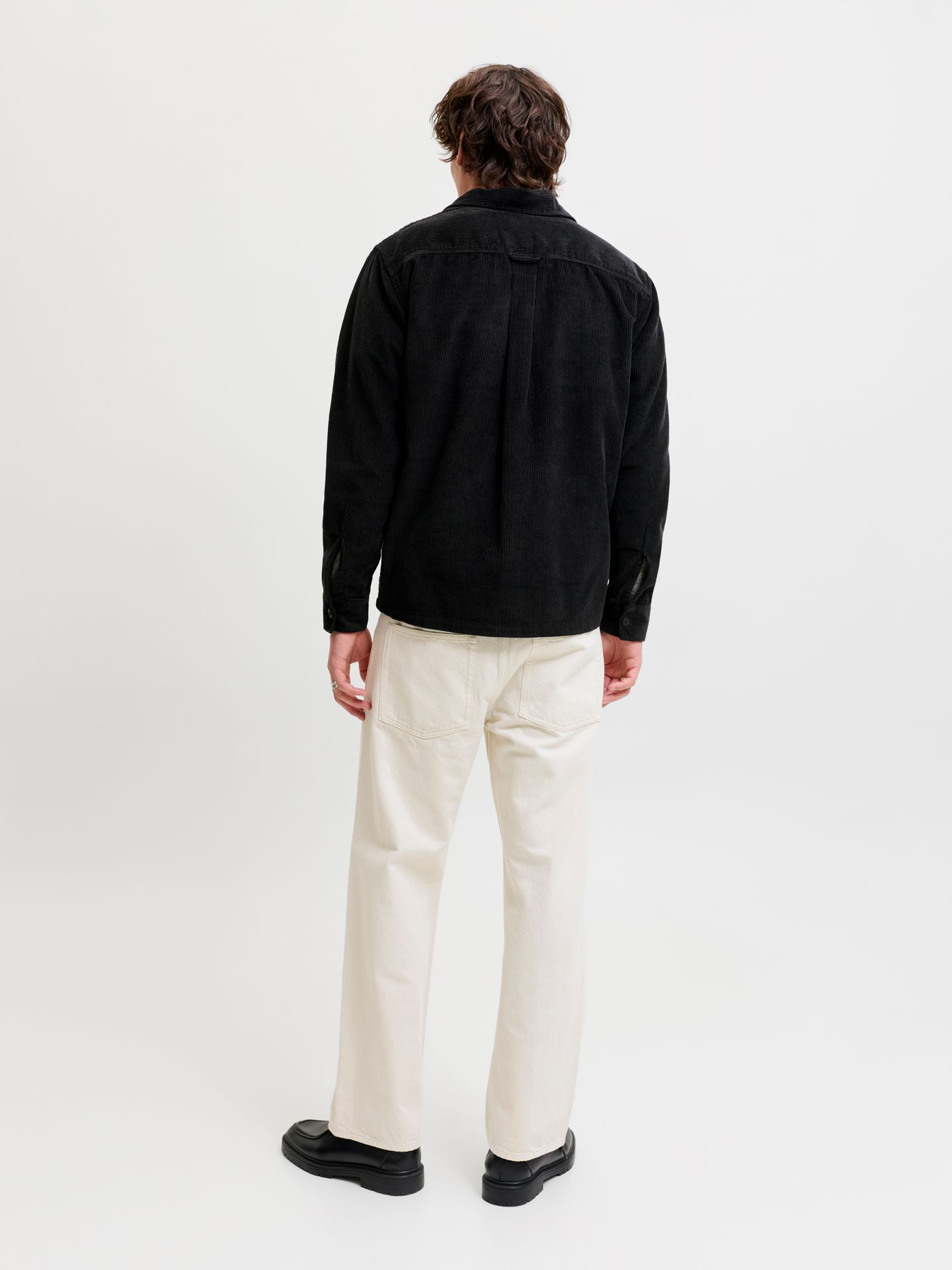 Jack & Jones JJEREGENT CORD OVERSHIRT LS SN Black 2900169082047