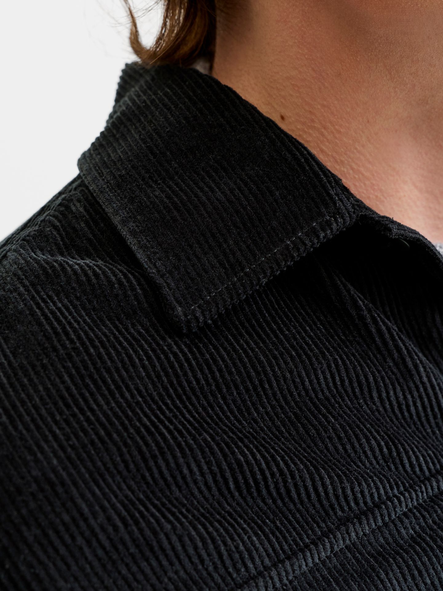 Jack & Jones JJEREGENT CORD OVERSHIRT LS SN Black 2900169082047