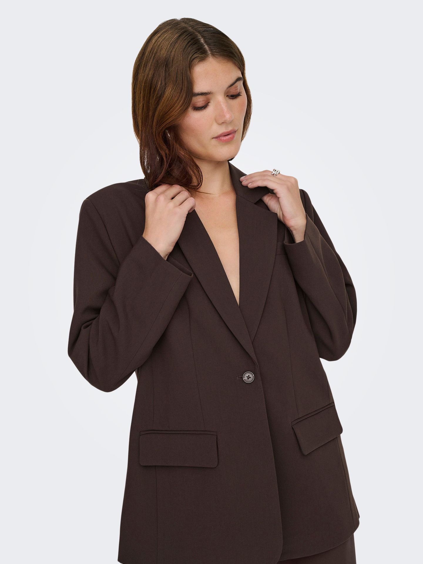 Only ONLLINDA-RAVEN L/S BF BLAZER TLR NO Coffee Bean 2900169283055