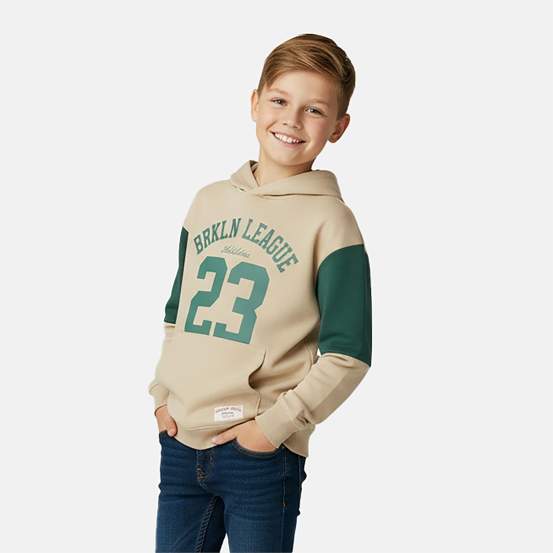 Cars jeans Kids BAGGIO SW Hood Sea Green 83 sand 00119973-EKA03000200000029