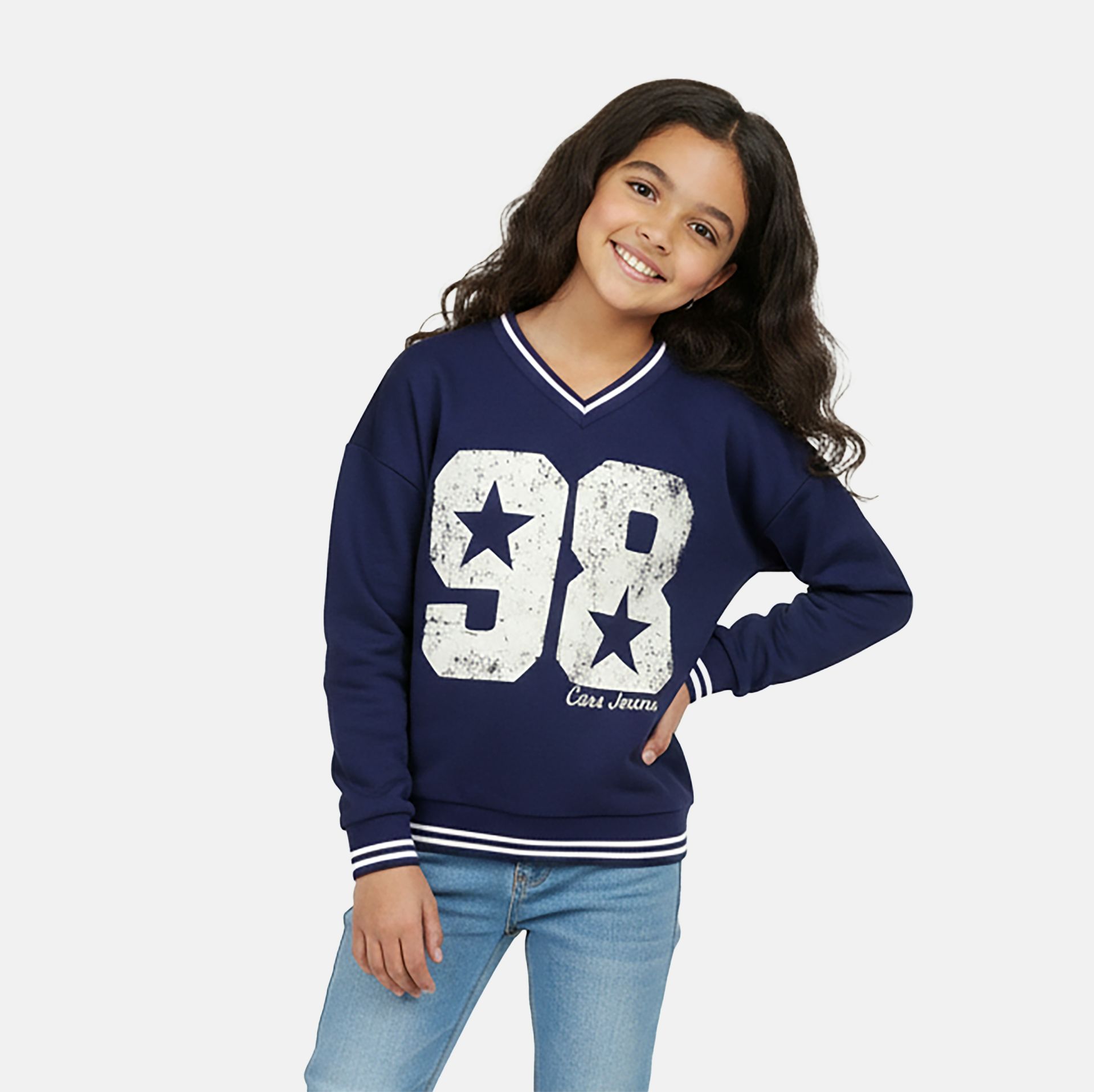 Cars Meisjes Kids NAIDA V-neck SW Navy 12 navy 00119977-EKA03000200000004