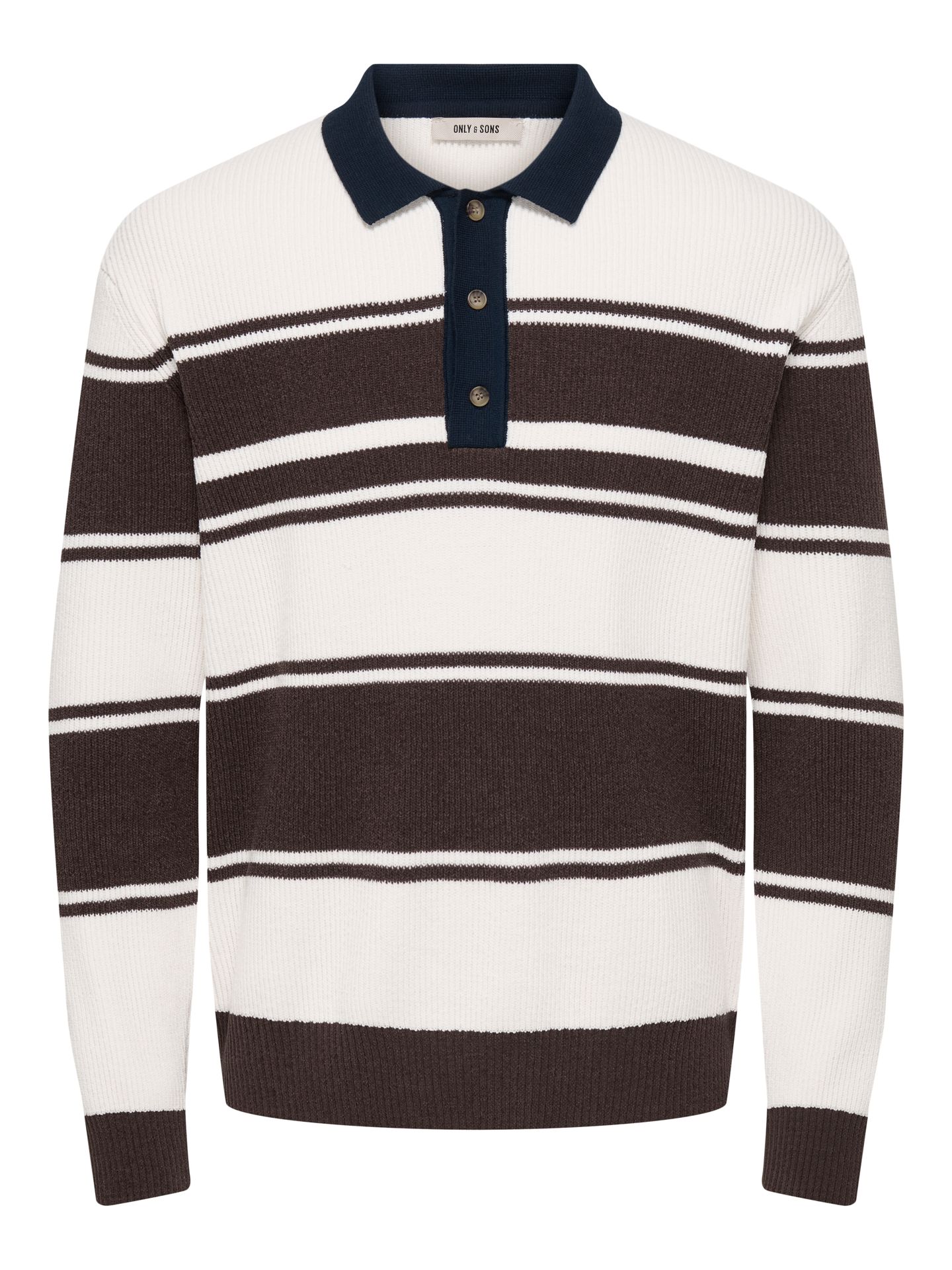Only & Sons ONSRODGER RLX POLO KNIT Cloud Dancer/LOCALS 00119990-EKA26011400002292
