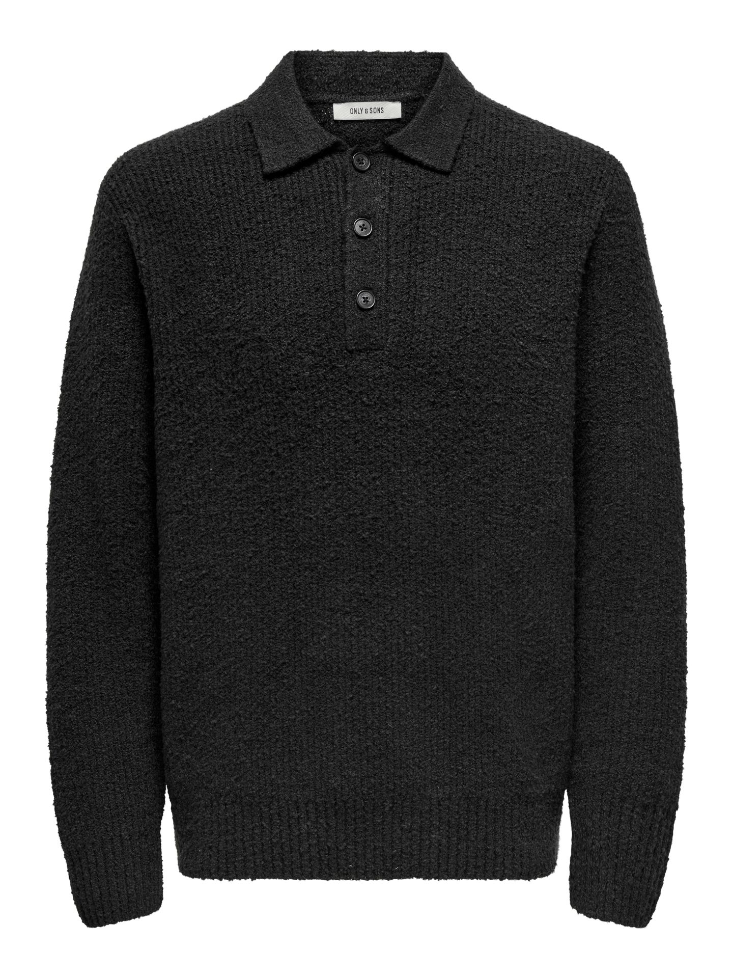 Only & Sons ONSDALE RLX LS POLO KNIT NOOS Black 00119992-EKA26011400000174