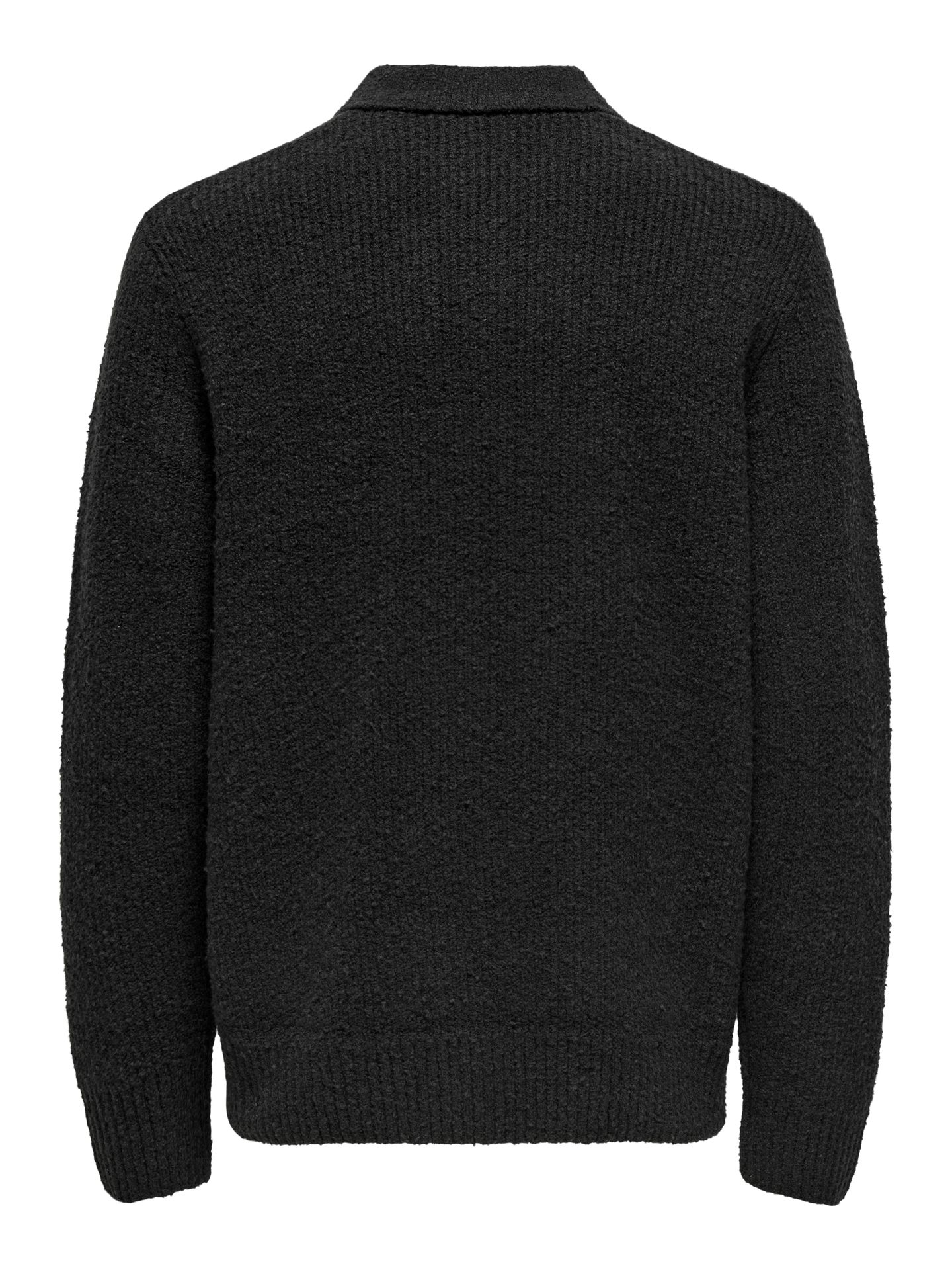 Only & Sons ONSDALE RLX LS POLO KNIT NOOS Black 2900169714030