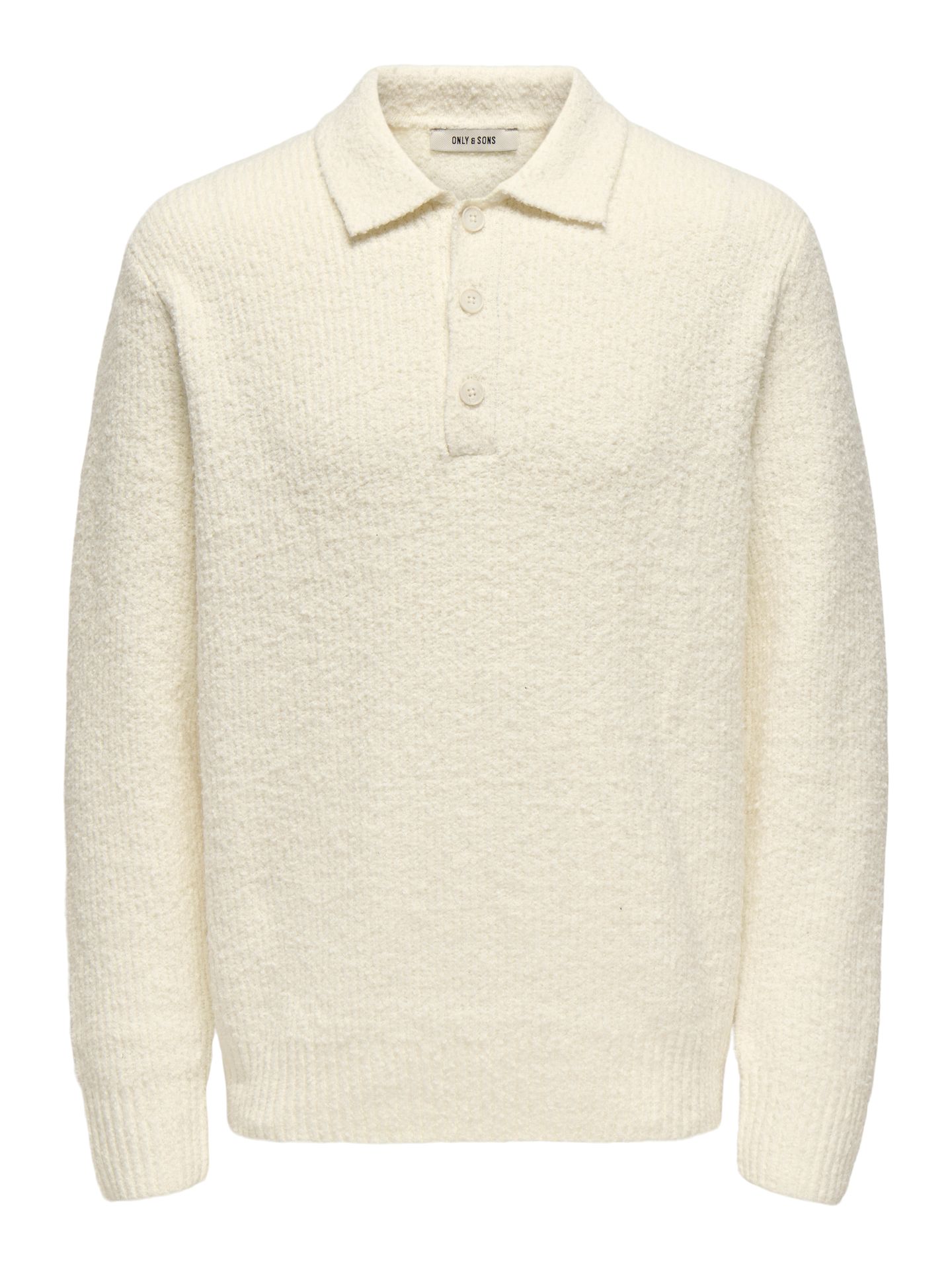 Only & Sons ONSDALE RLX LS POLO KNIT NOOS Gardenia 2900169715013