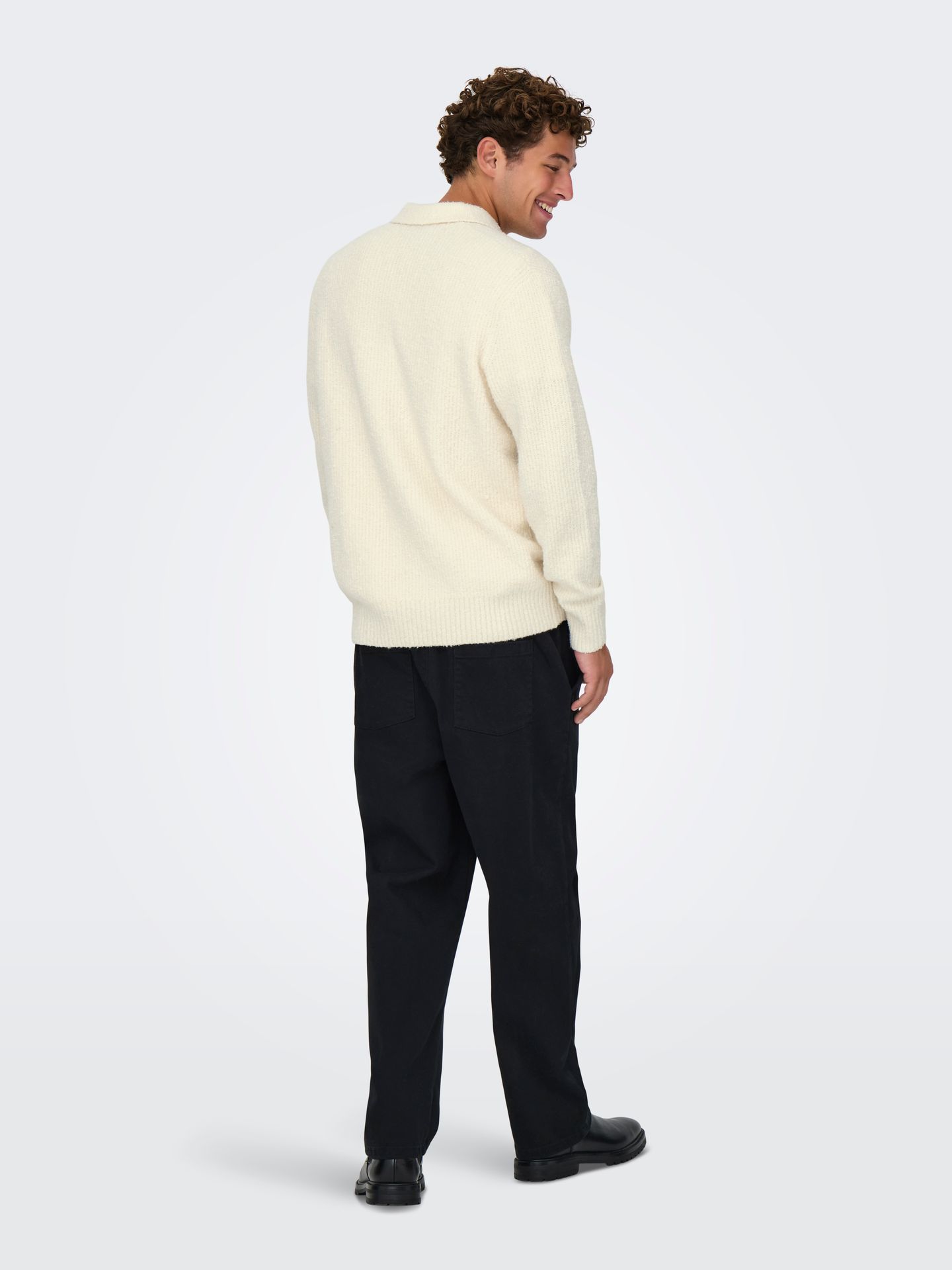 Only & Sons ONSDALE RLX LS POLO KNIT NOOS Gardenia 2900169715013