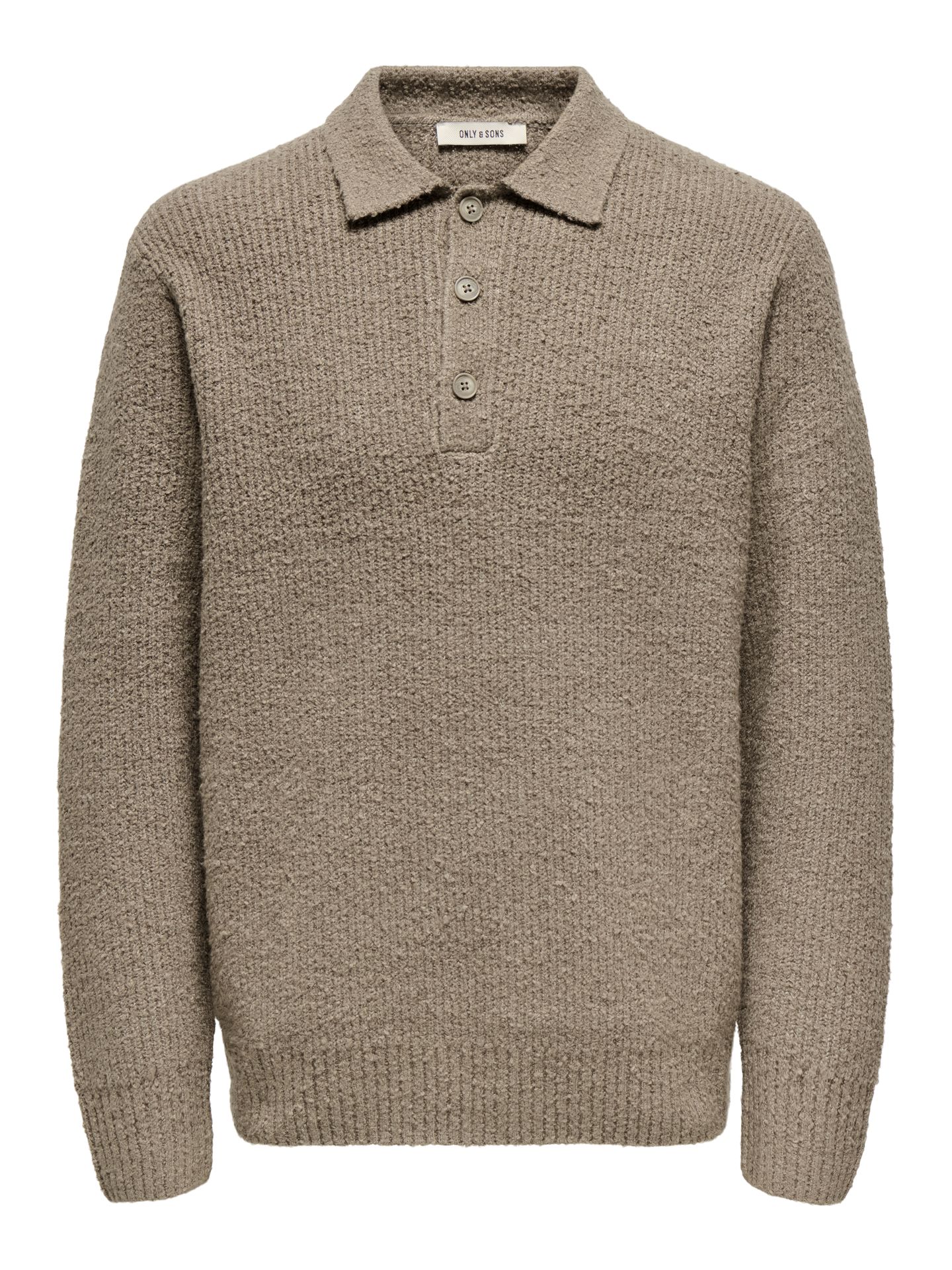 Only & Sons ONSDALE RLX LS POLO KNIT NOOS Walnut 2900169472022
