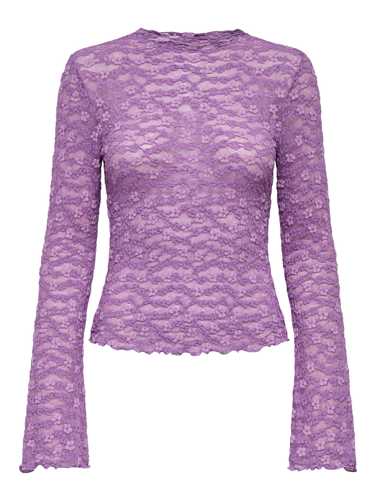 Only ONLLOLLIE L/S LACE TOP CS JRS Pansy/Pale violet flower 00119993-EKA26011400003720