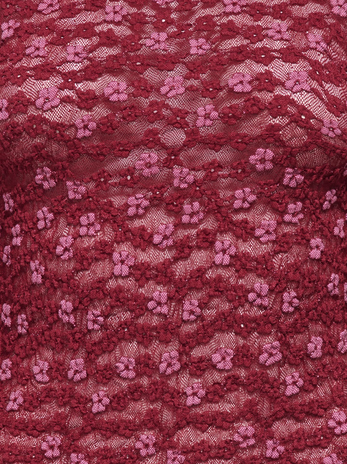 Only ONLLOLLIE L/S LACE TOP CS JRS Rumba Red/Pale lilac flower 2900169474057