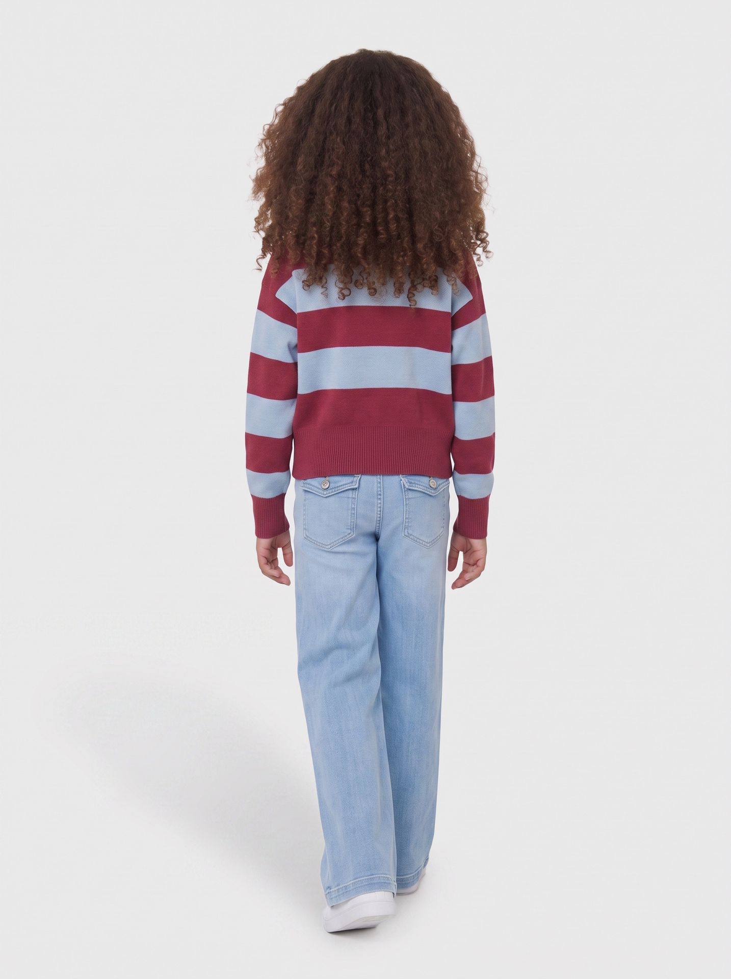 Kids Only KOGALVI LIFE POLO LS O-NECK KNT Rumba Red/Pale lilac flower 2900169478031