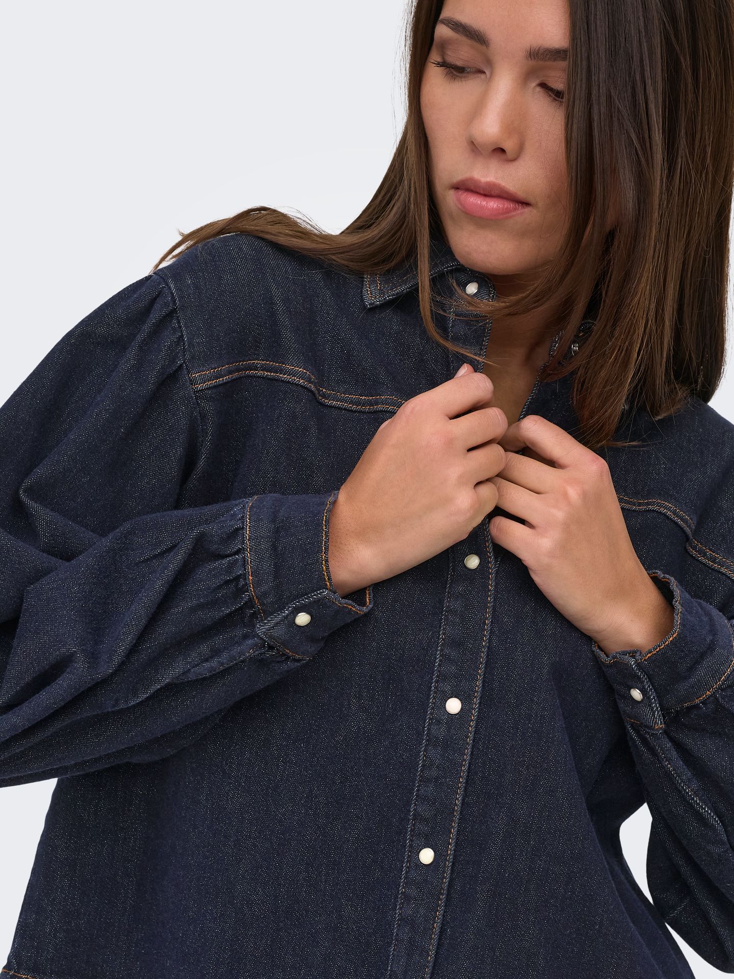 Only ONLNORELA LS RINSE DNM SHIRT MAE Dark Blue Denim 2900169481031