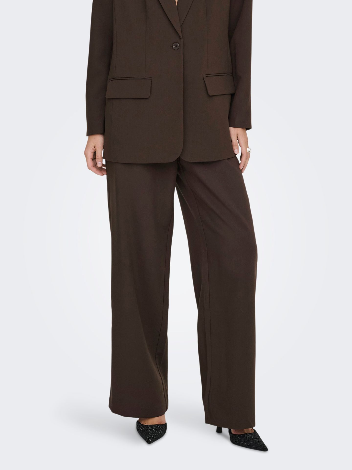 Only ONLLINDA-RAVEN HW STR PANTS TLR Coffee Bean 2900169485046