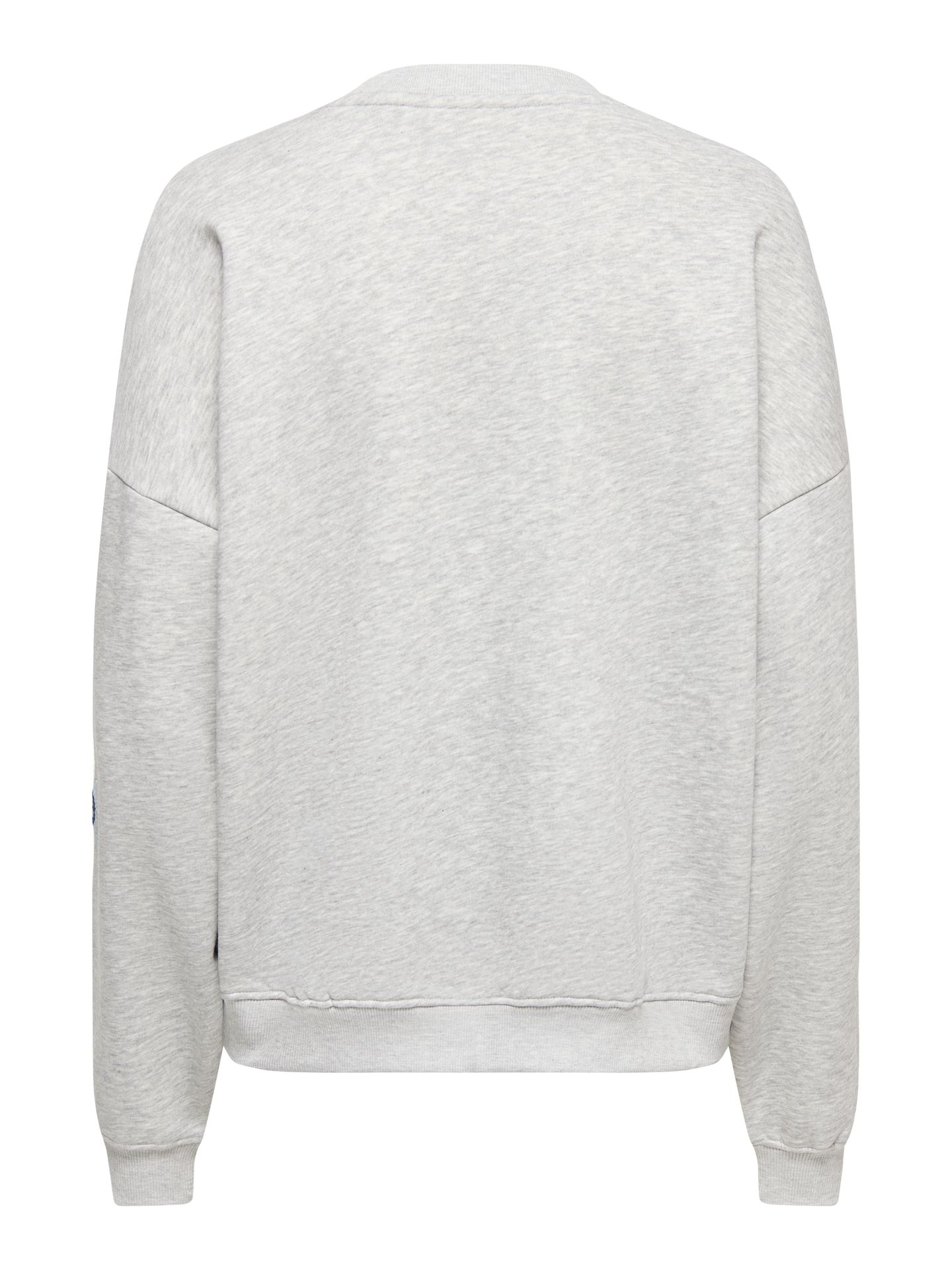 Only -NLLYN L/S EMBROIDERY BOX RS PR SWT Light Grey Melange/Soho 2900169505034