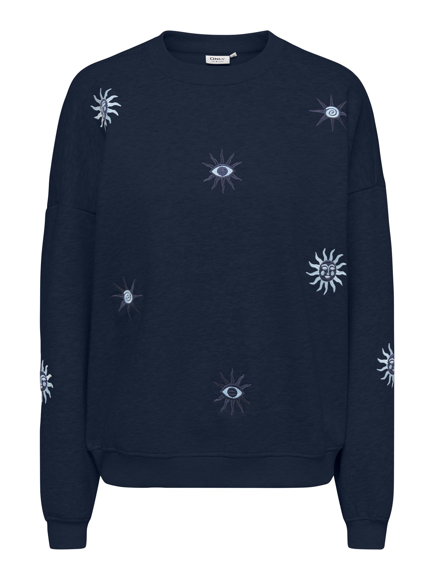 Only -NLLYN L/S EMBROIDERY BOX RS PR SWT Navy Blazer/WILDEST 00120006-EKA26011400001341