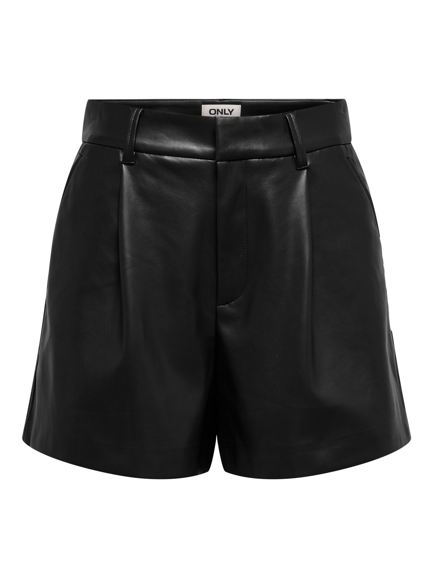 Only ONLSMOOTH HW FAUX LEA SHORTS CC PNT Black 00120008-EKA26011400000004