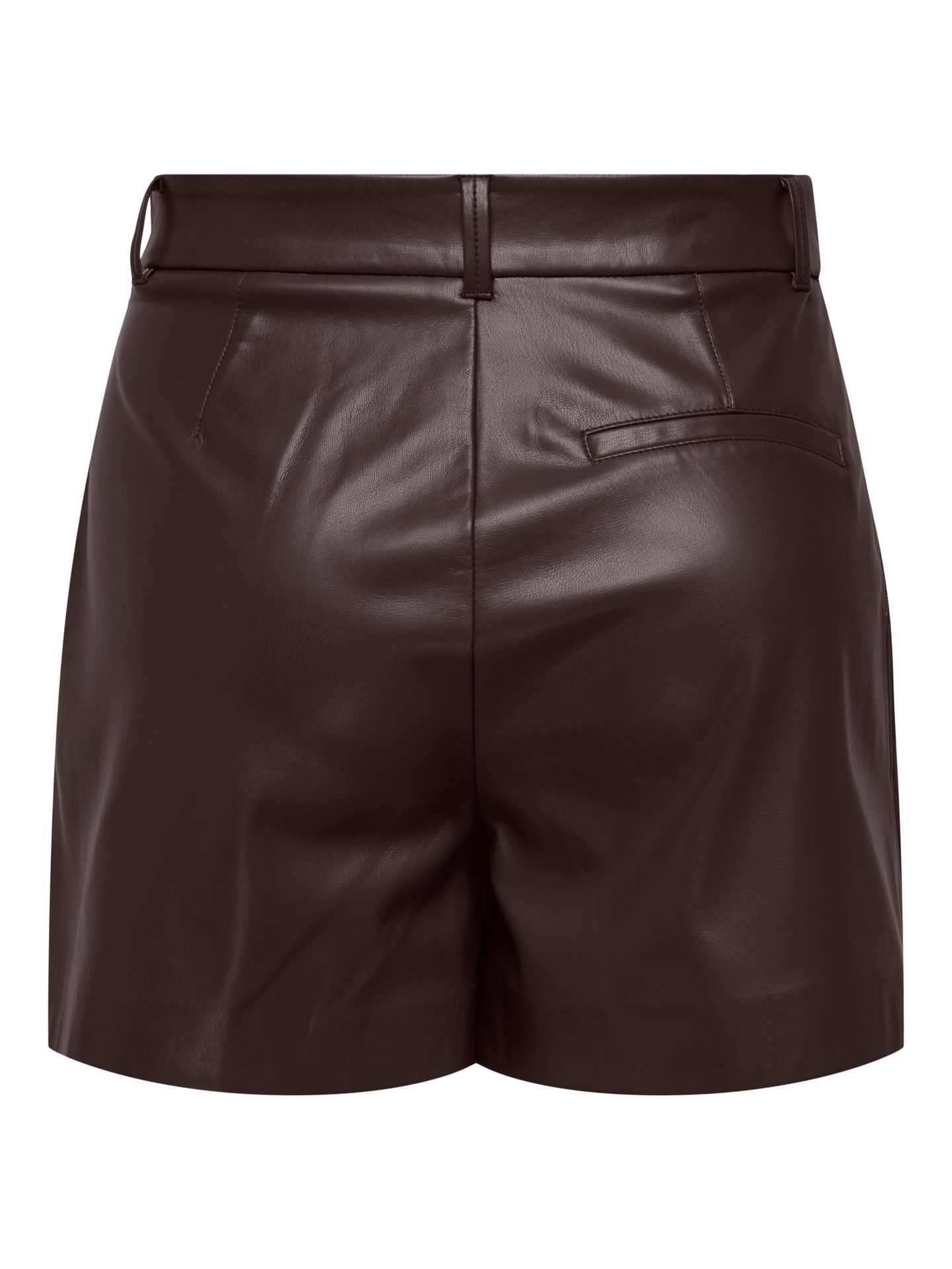 Only ONLSMOOTH HW FAUX LEA SHORTS CC PNT Chocolate Torte 2900169511011