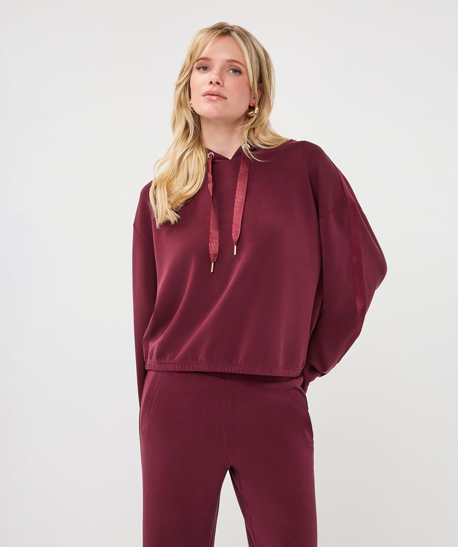 Esqualo Sweater E-monogram Modal 488 merlot 00120025-EKA26009300000056