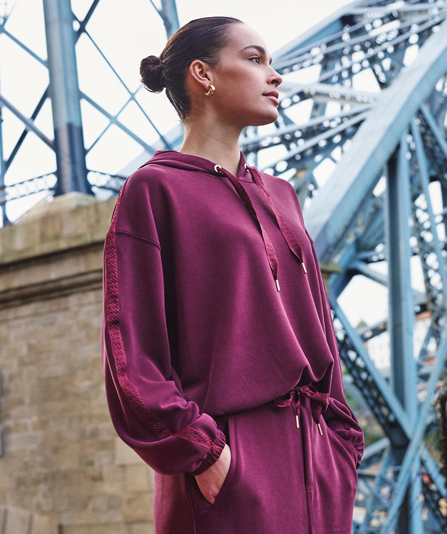 Esqualo Sweater E-monogram Modal 488 merlot 2900169530043