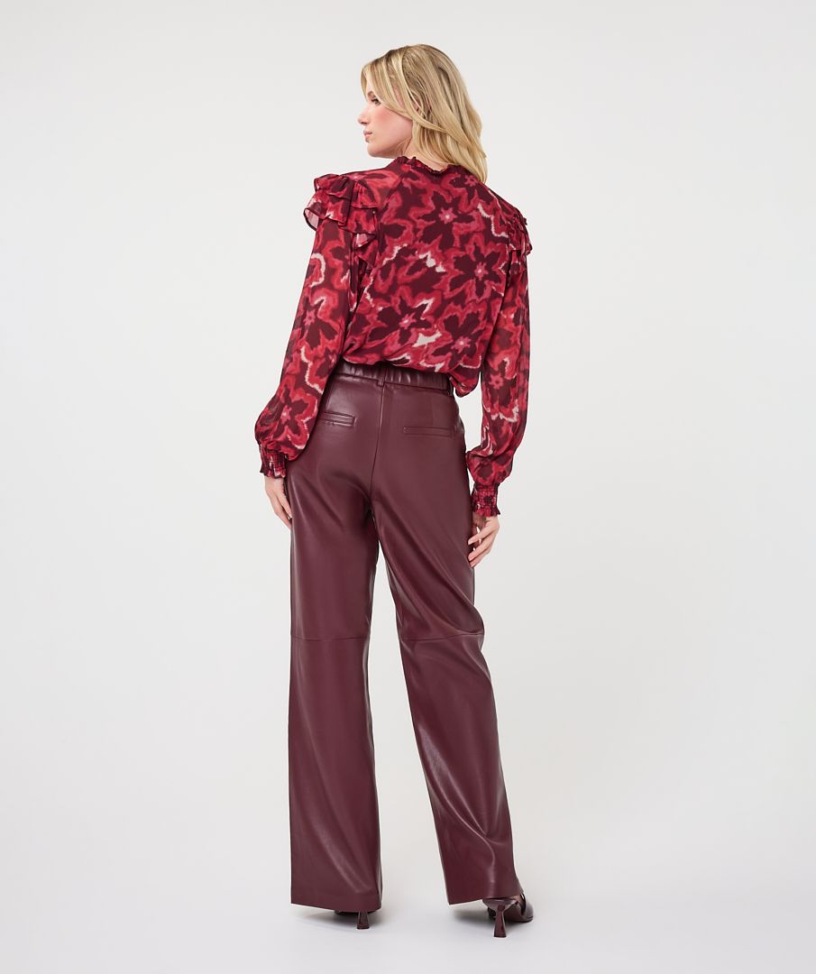 Esqualo Blouse ruffle Autumn Bloom 999 print 2900169533129