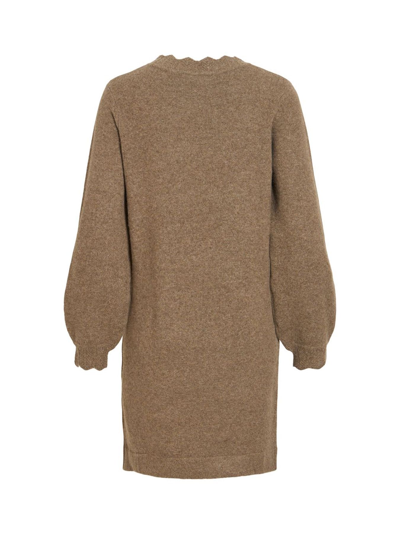 Vila VINIKOLINA O-NECK L/S KNIT DRESS - Falcon/MELANGE 2900169564048