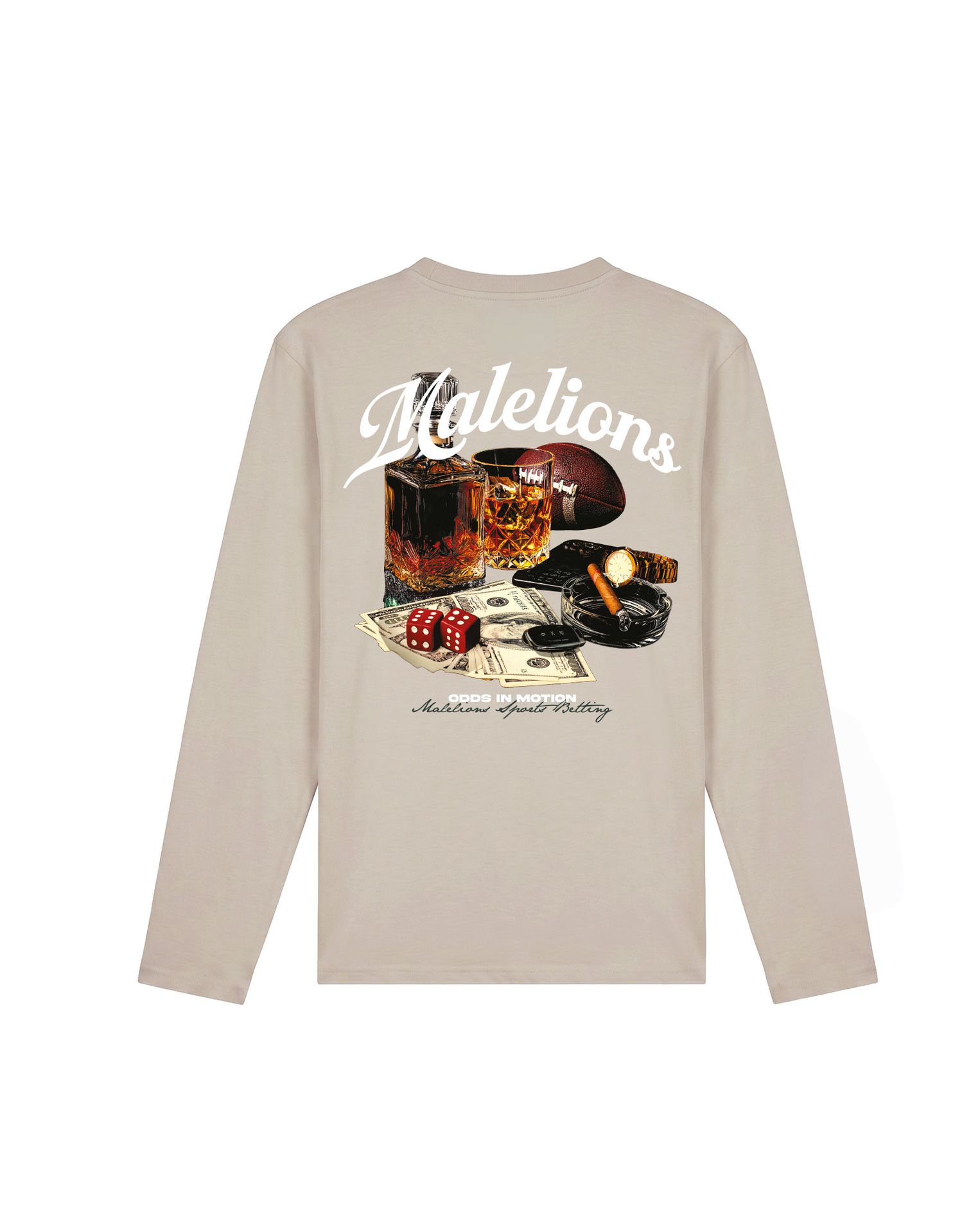Malelions Malelions Men Sports Betting Longsleeve T-Shirt 40032 almond 2900169570049