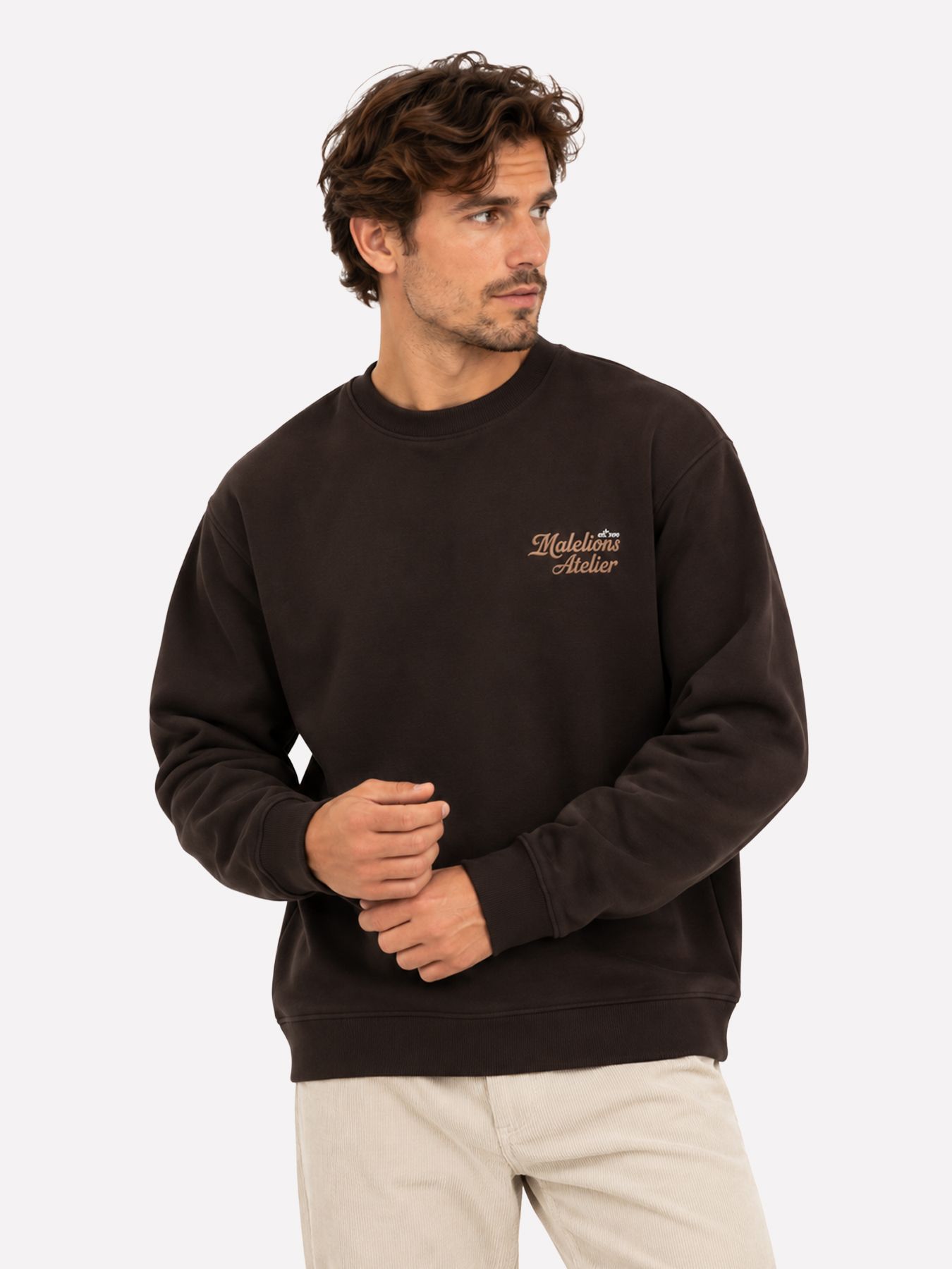 Malelions Malelions Men University Sweater 50001 brown 00120048-EKA26010700000030