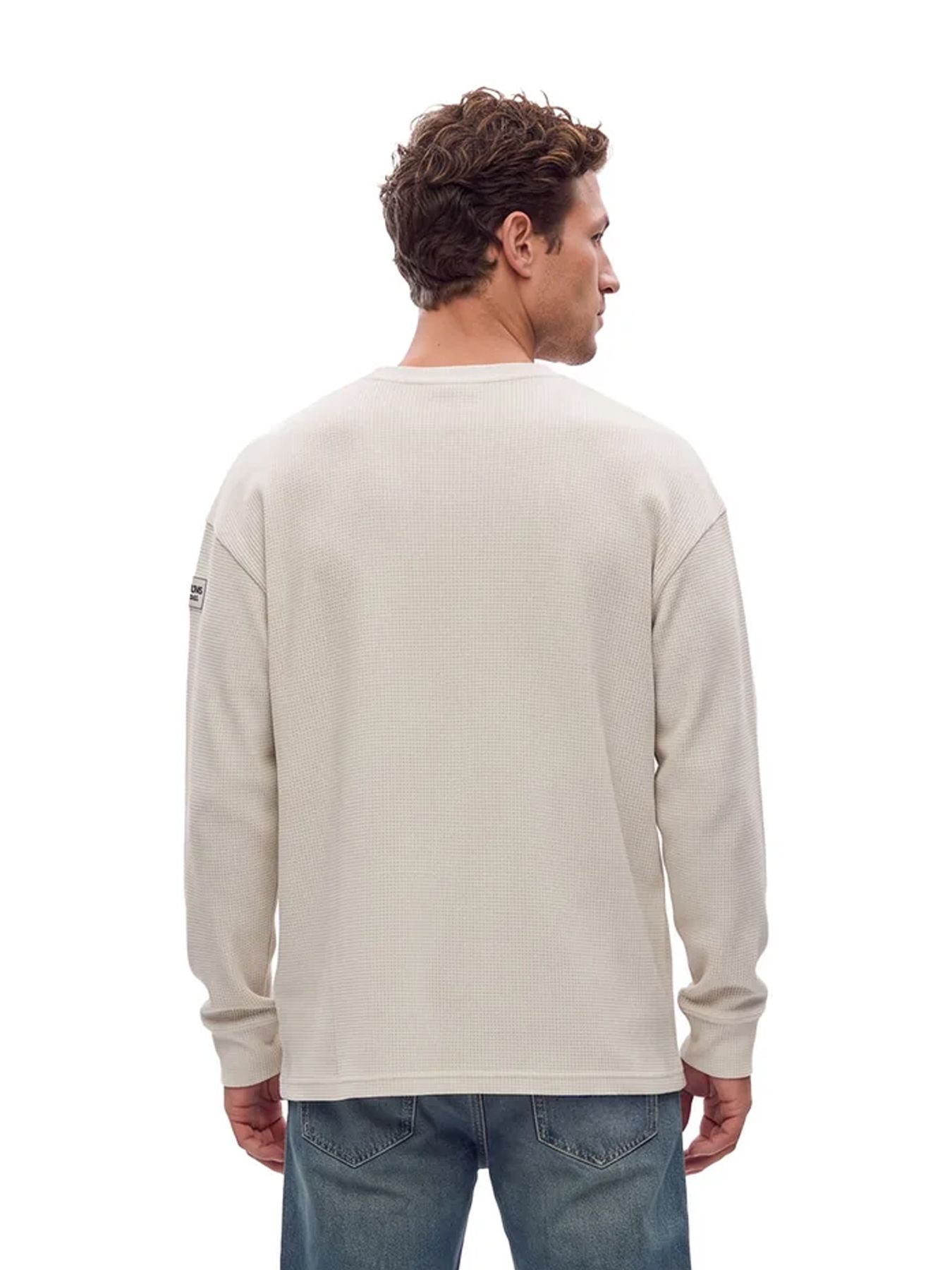 Malelions Malelions Men Collection Waffle Longsleeve T-Shirt 40002 off-white 2900169575068