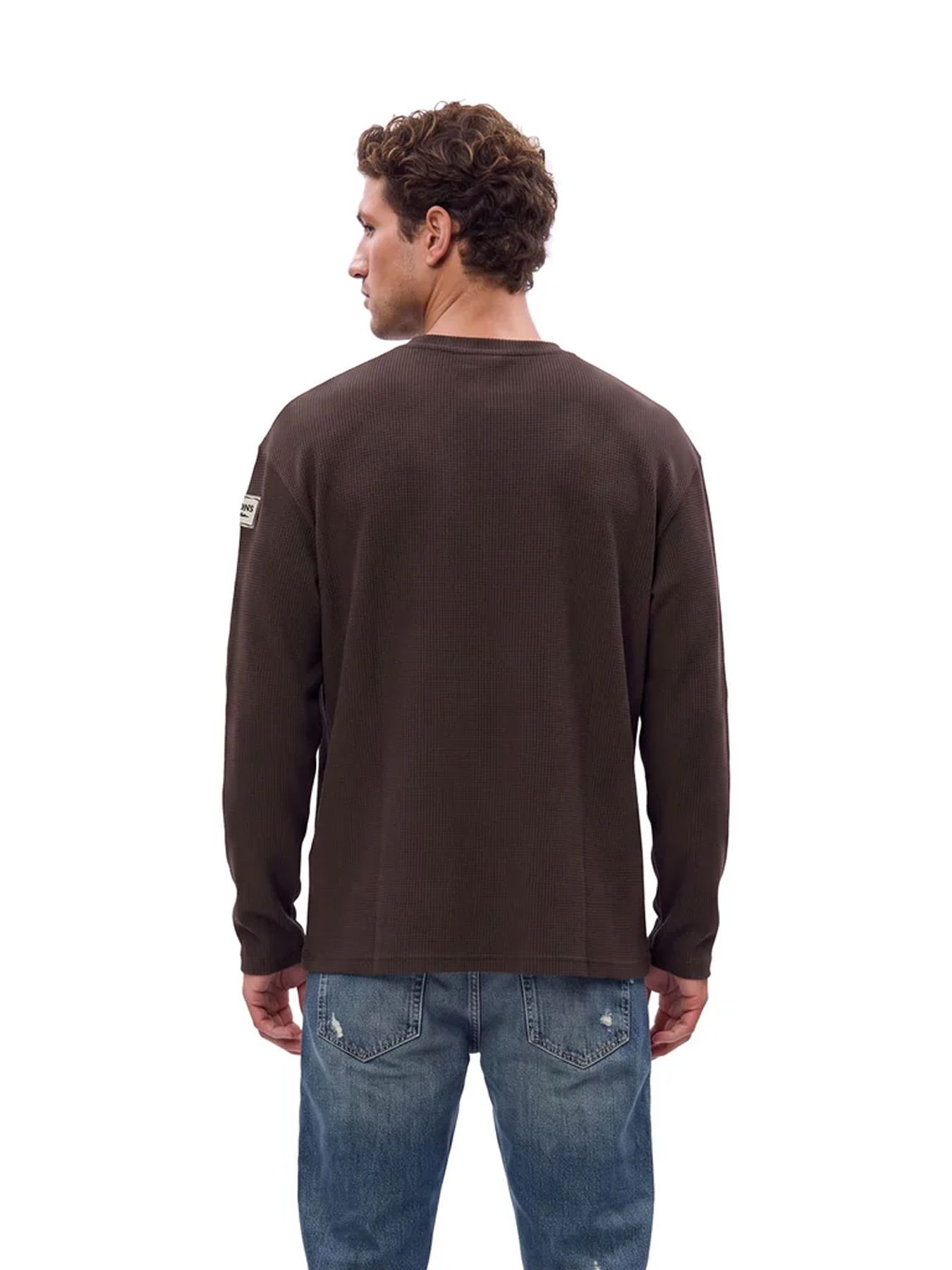 Malelions Malelions Men Collection Waffle Longsleeve T-Shirt 50001 brown 2900169576072